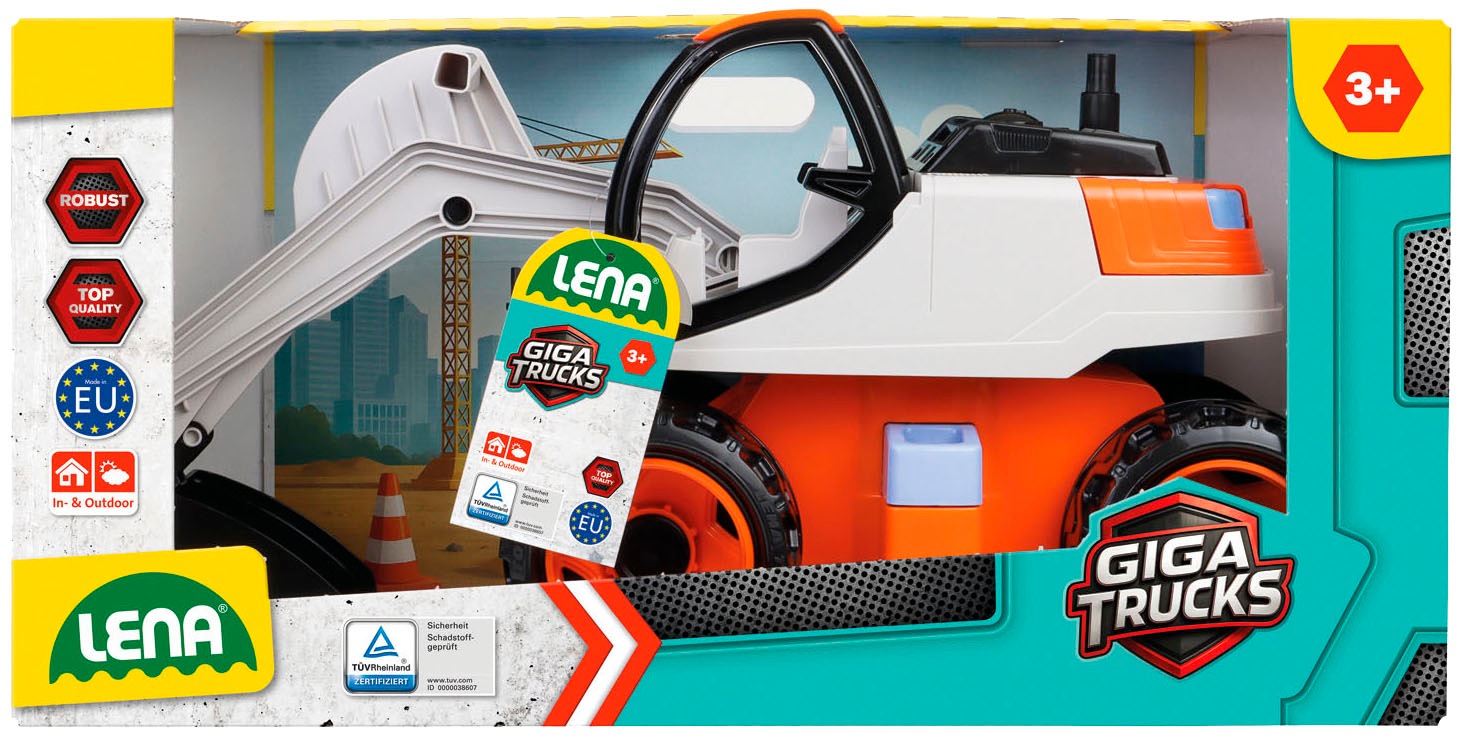 Lena® Spielzeug-Bagger »Giga Trucks Bagger Pro, Orange/Beige,« Made in Europe