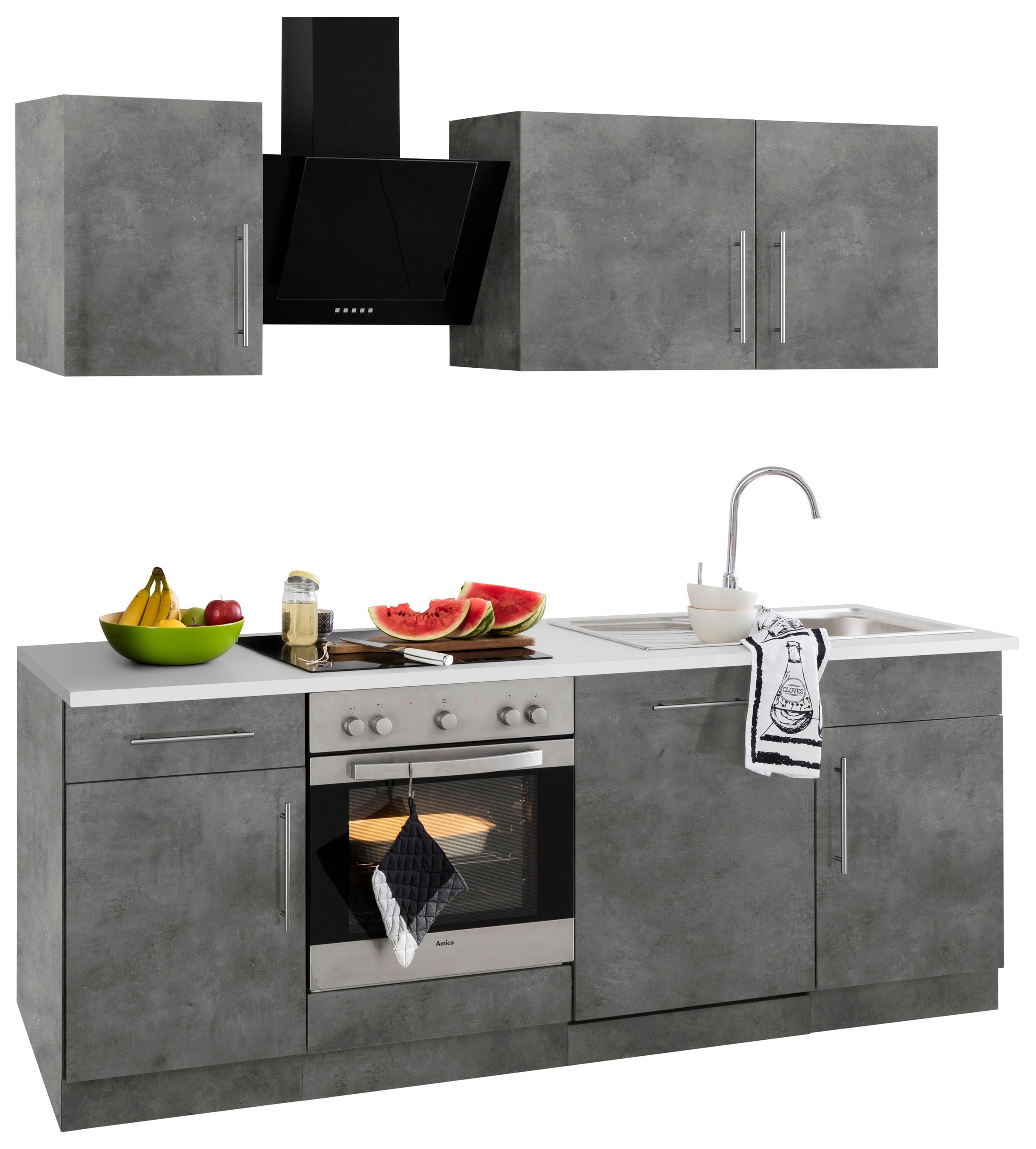 wiho Küchen Küchenzeile "Cali, TOPSELLER" ohne E-Geräte, Breite 220 cm günstig online kaufen