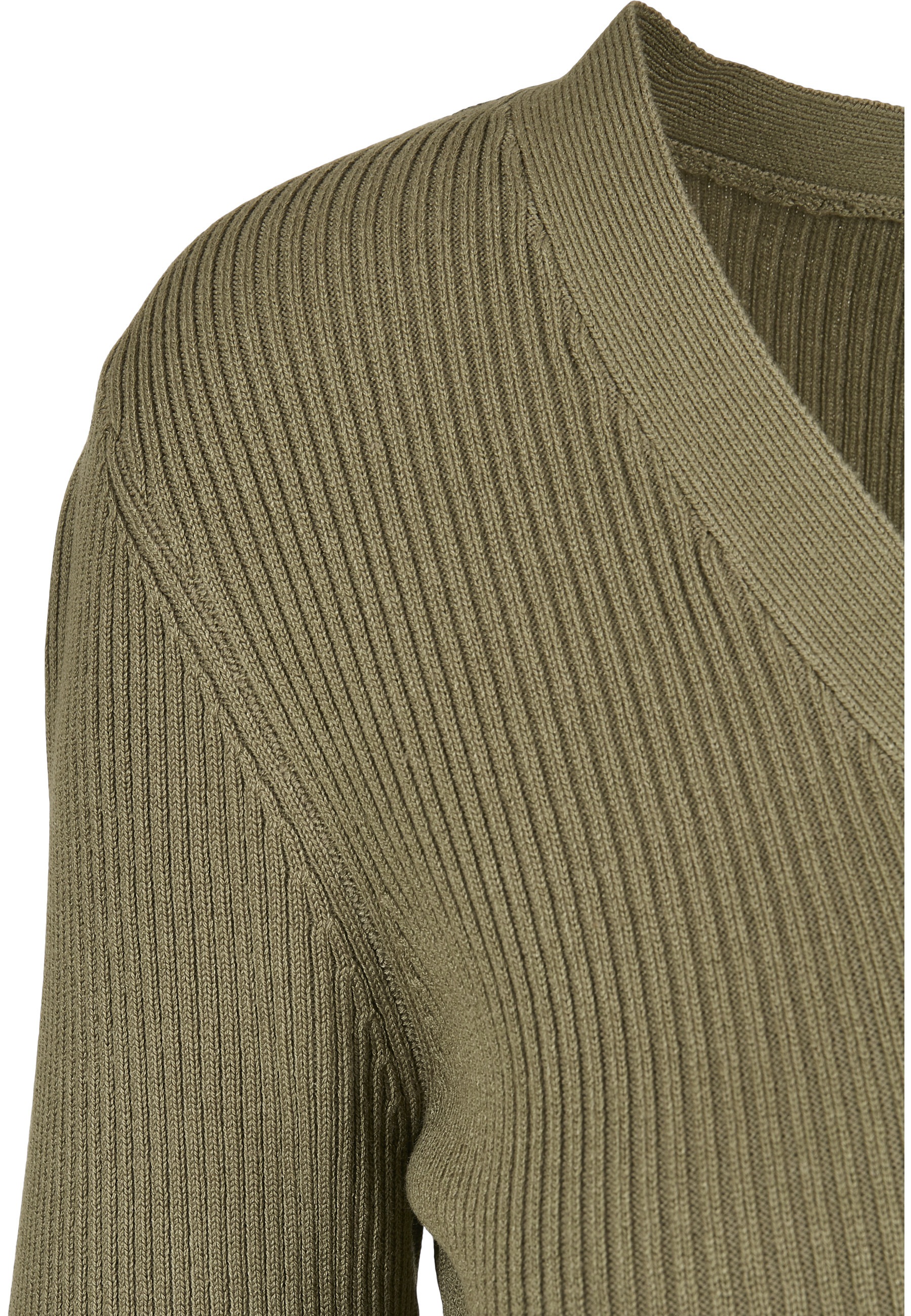 URBAN CLASSICS Cardigan »Urban Classics Damen Ladies Short Rib Knit Cardigan« 1 Stk.