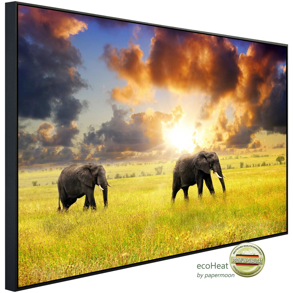 Papermoon Infrarotheizung »Afrikanische Elefanten«
