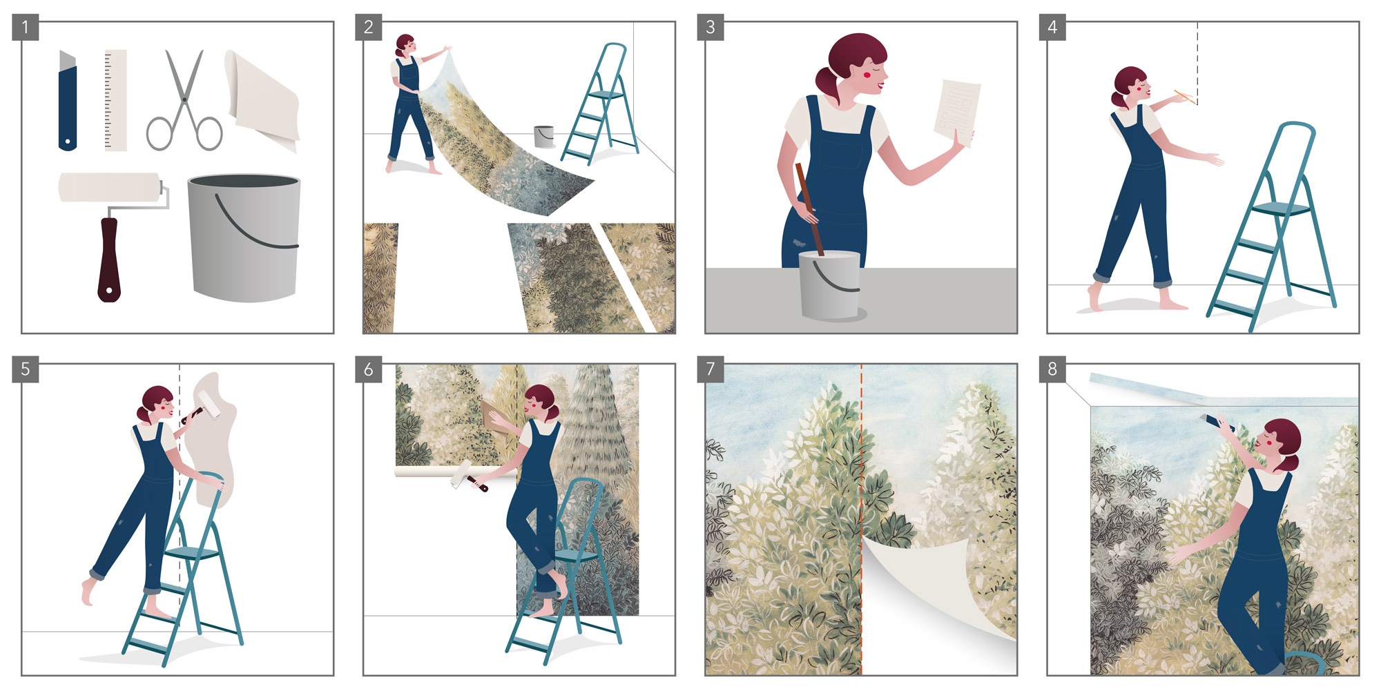 Thumbnail - Komar Fototapete "Vlies Fototapete - Pfauenfedern - Größe 100 x 250 cm" Motiv  bedruckt glatt