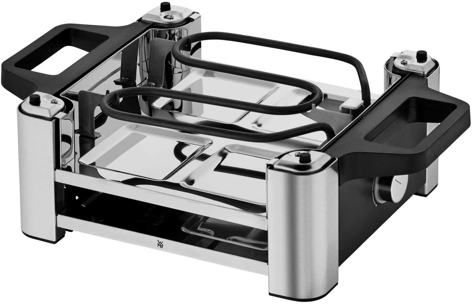 WMF Raclette »LONO«, 4 St. Raclettepfännchen, 870 W, LED-Beleuchtung, Aufbewahrungsfach für unbenutzte Pfännchen