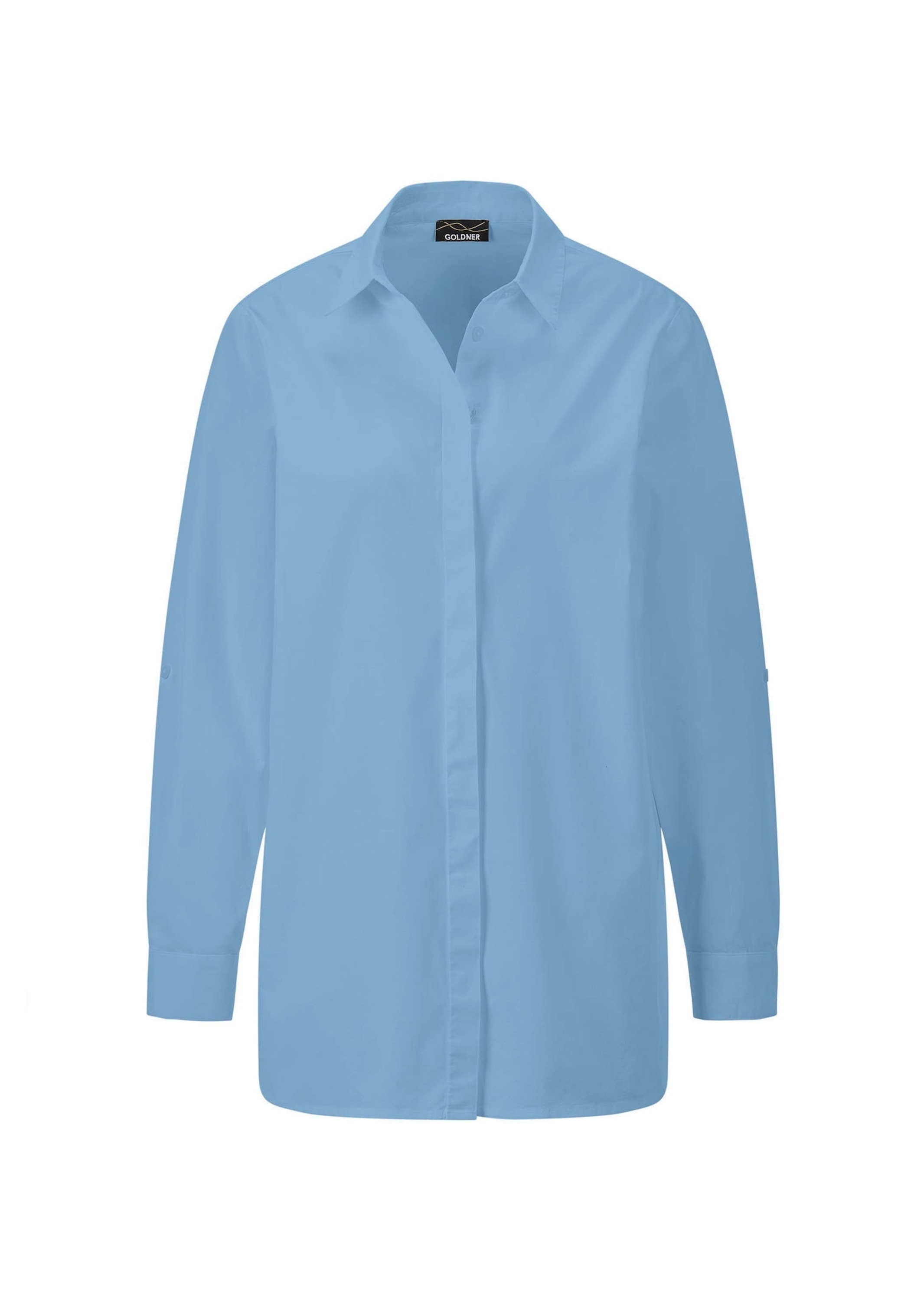 GOLDNER Hemdbluse "Baumwollbluse mit Hemdkragen" Mit Seitenschlitzen günstig online kaufen
