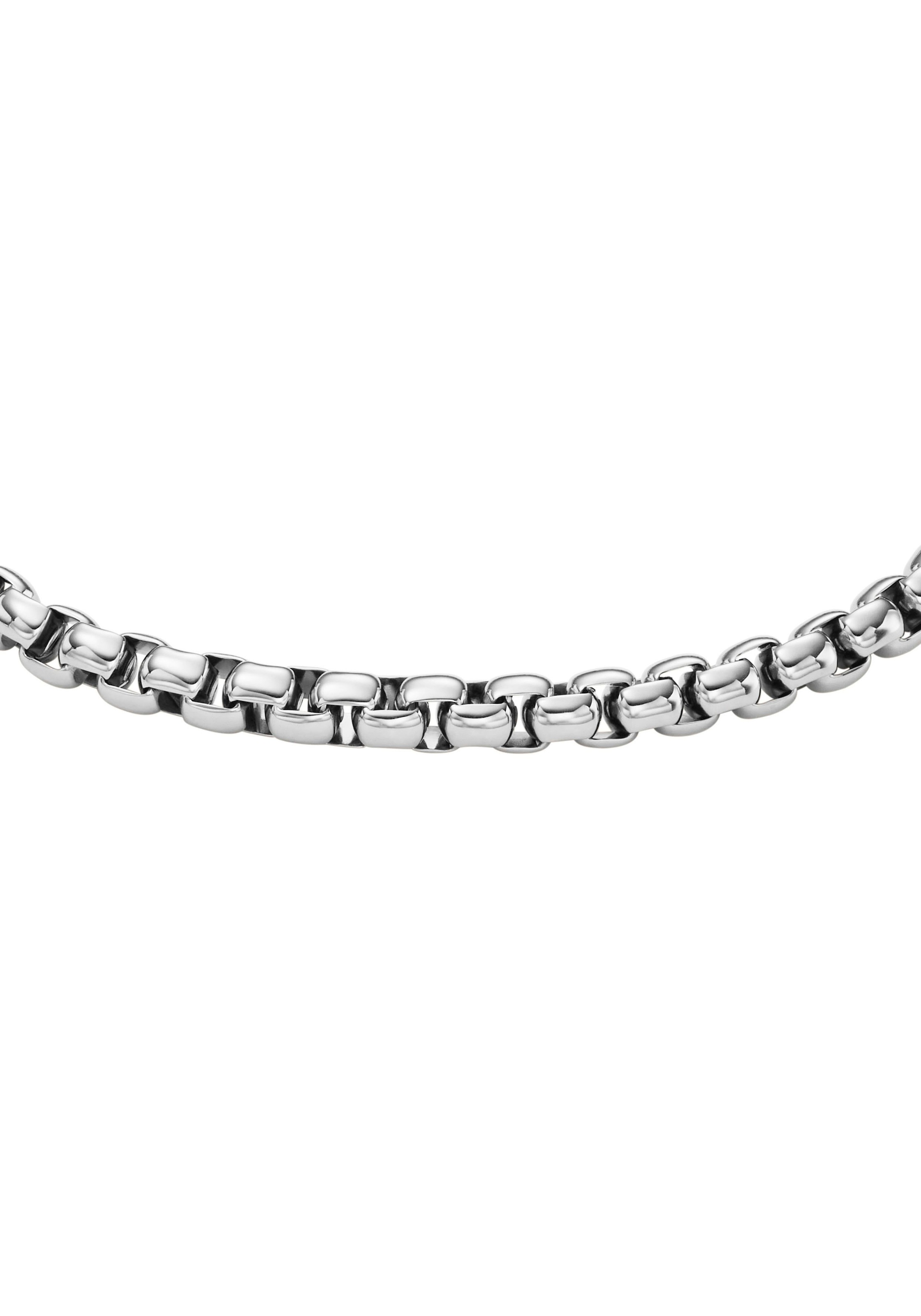 Armband FOSSIL "Schmuck Geschenk Edelstahl Armschmuck ALL STACKED UP", silber (edelstahlfarben), Armbänder, Damen, 22cm, Edelstahl, Armband 3