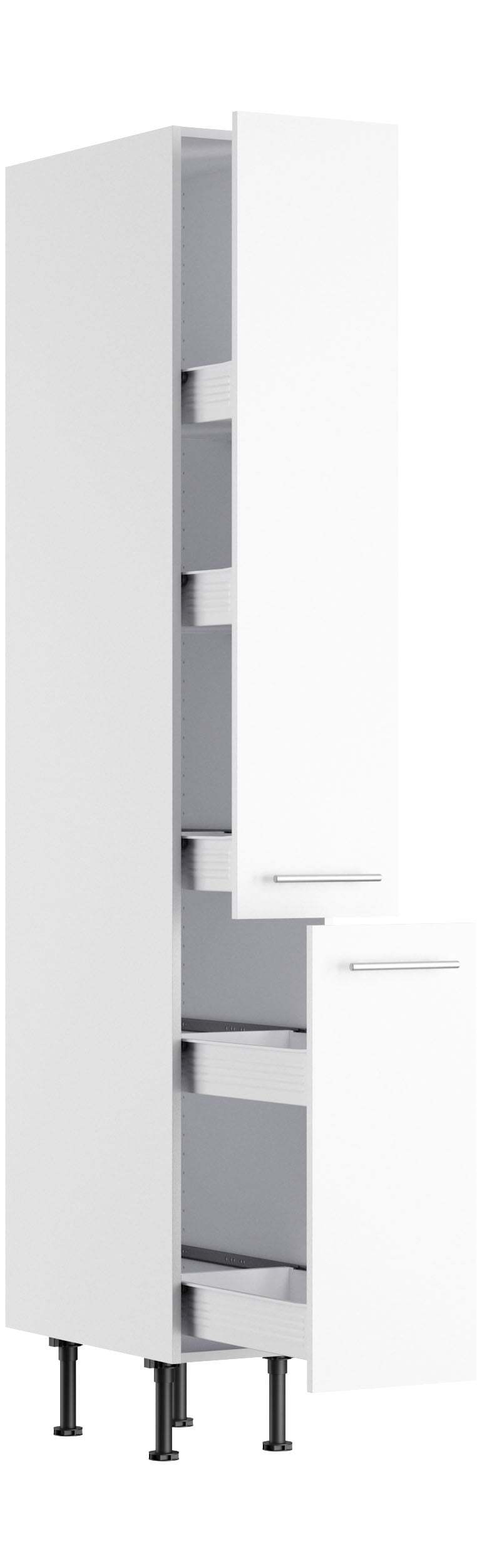 KOCHSTATION Apothekerschrank »KS-Bern2« Breite 30 cm, Höhe 211,8 cm, 2 Auszüge (Höhe 124,4 /70 cm)