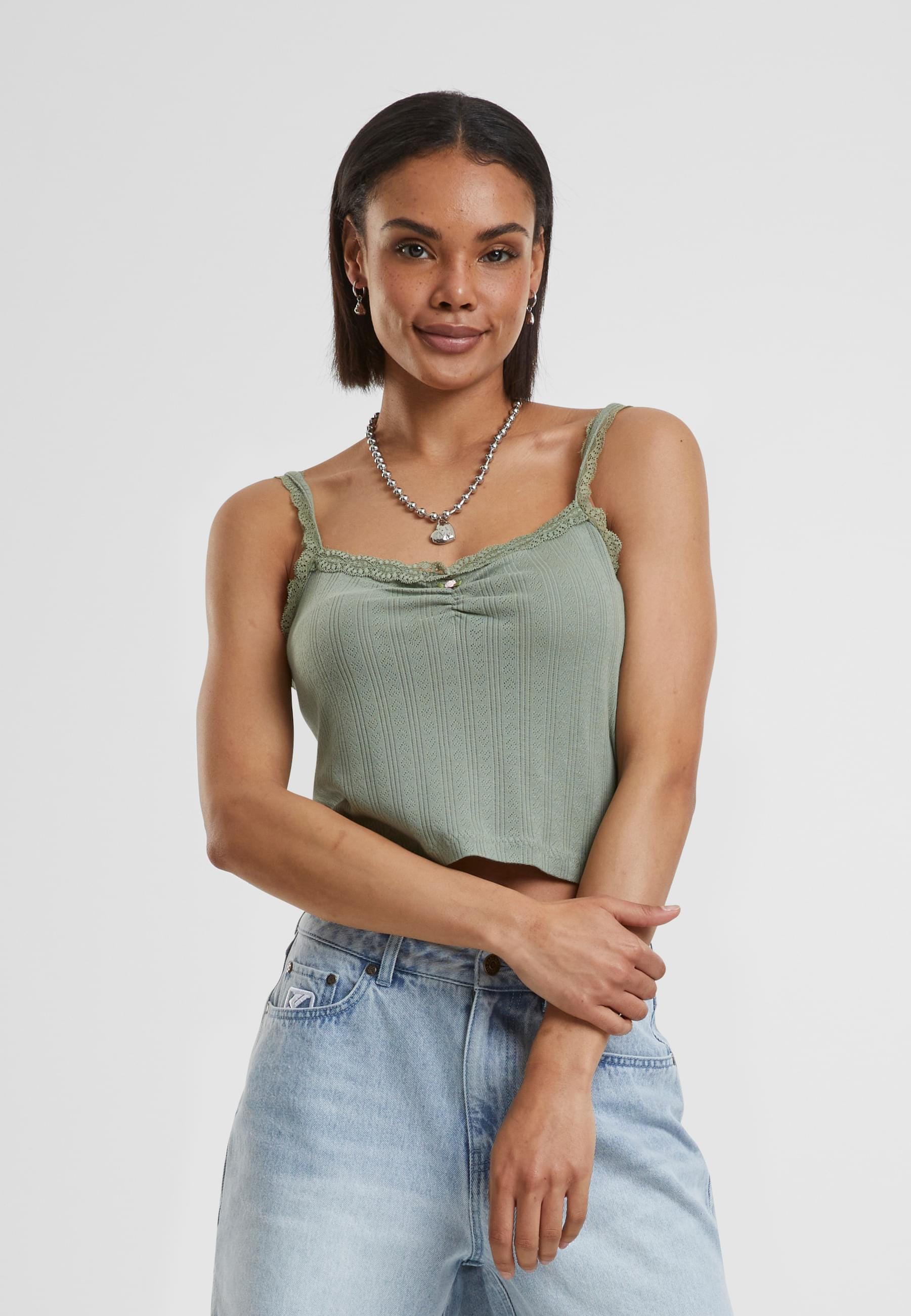 Karl Kani Muskelshirt »Karl Kani Woven Signature Pointelle Top«, (1 tlg.)
