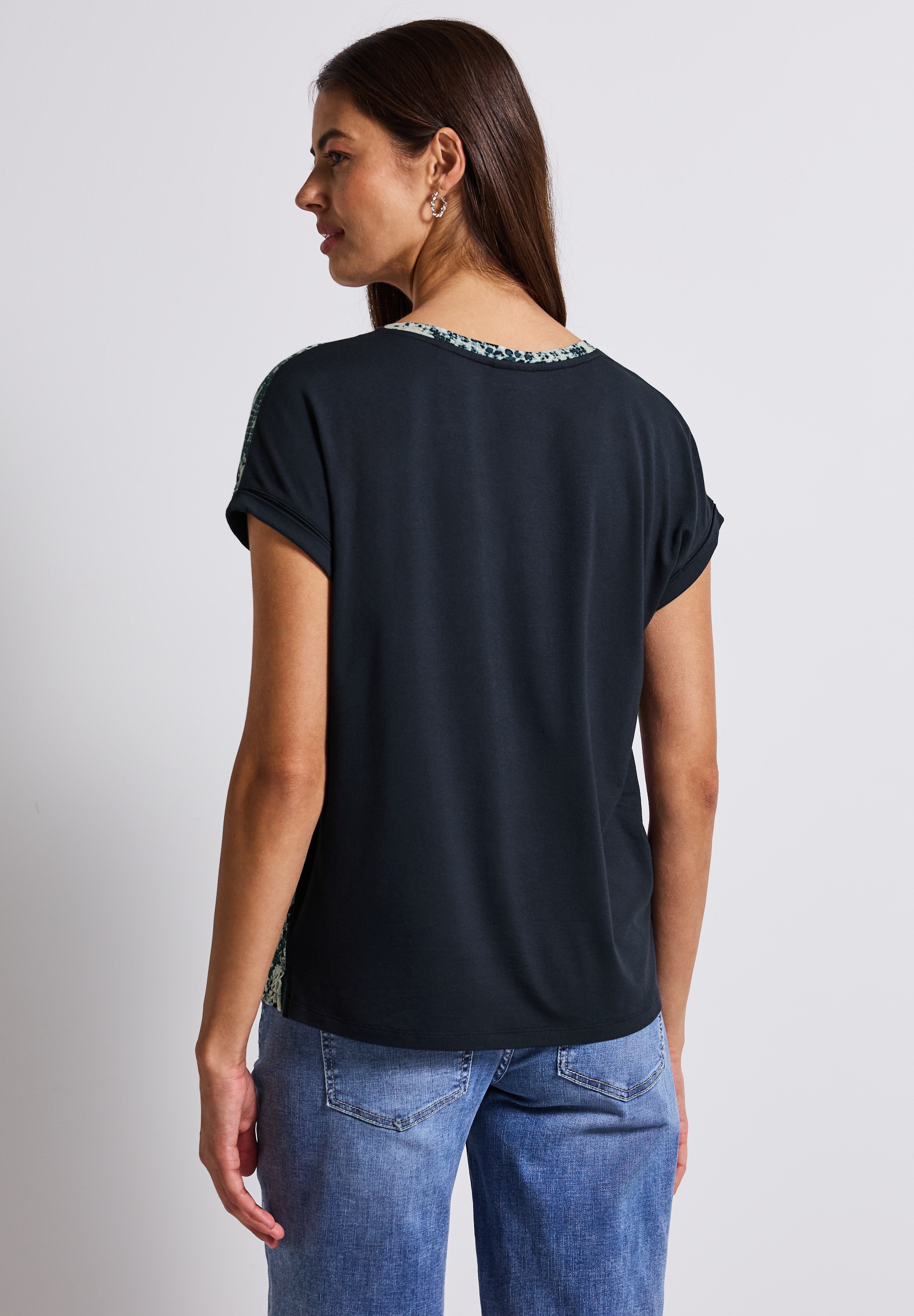 STREET ONE T-Shirt, aus softem Materialmix günstig online kaufen