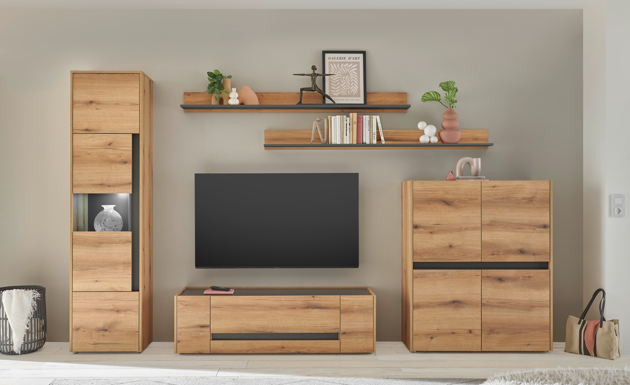 Home affaire Wohnwand "City/Giron" Set, 5 Stk. tlg. günstig online kaufen