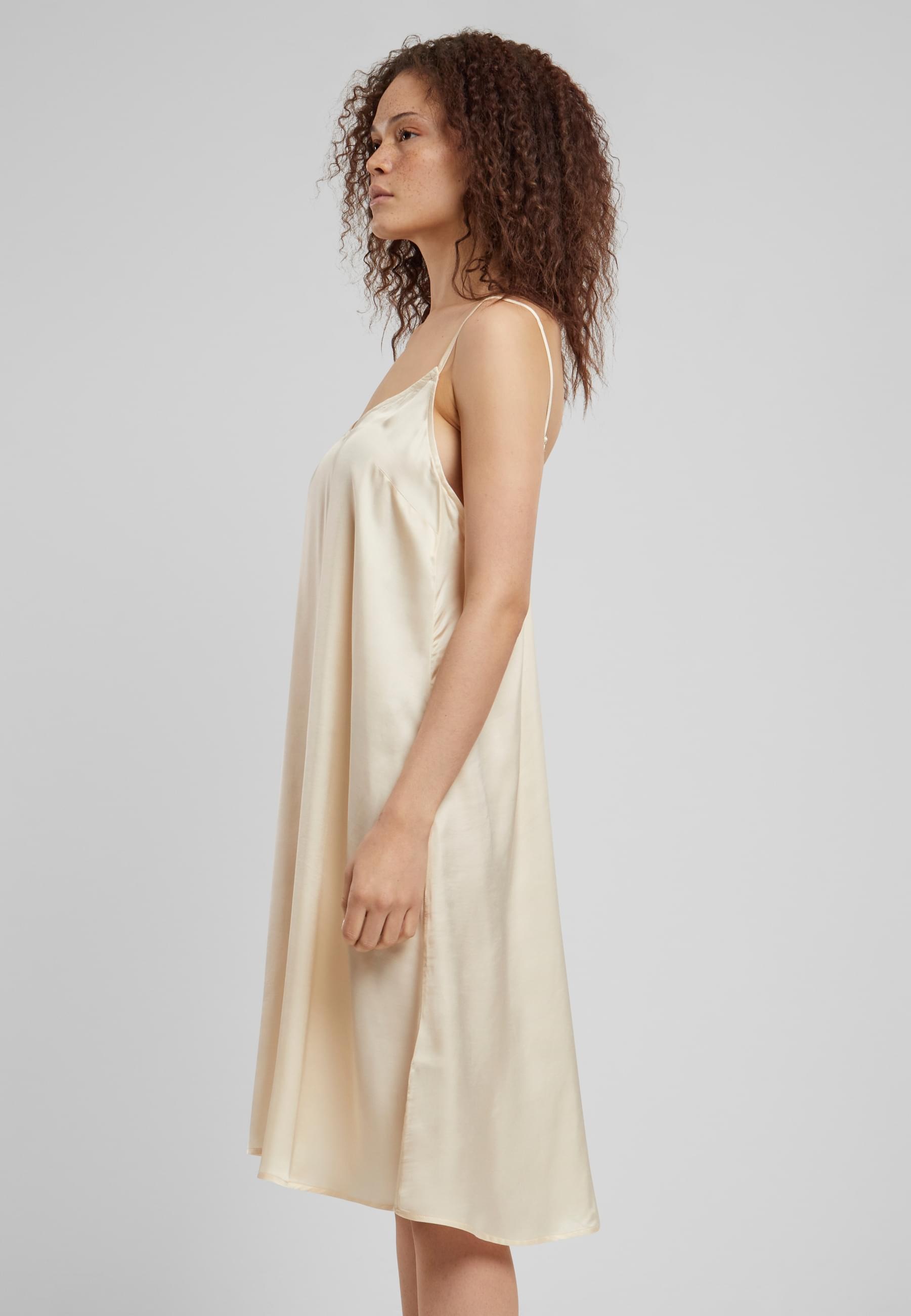 URBAN CLASSICS Shirtkleid »Urban Classics Damen Ladies Viscose Satin Slip Dress«, (1 tlg.)