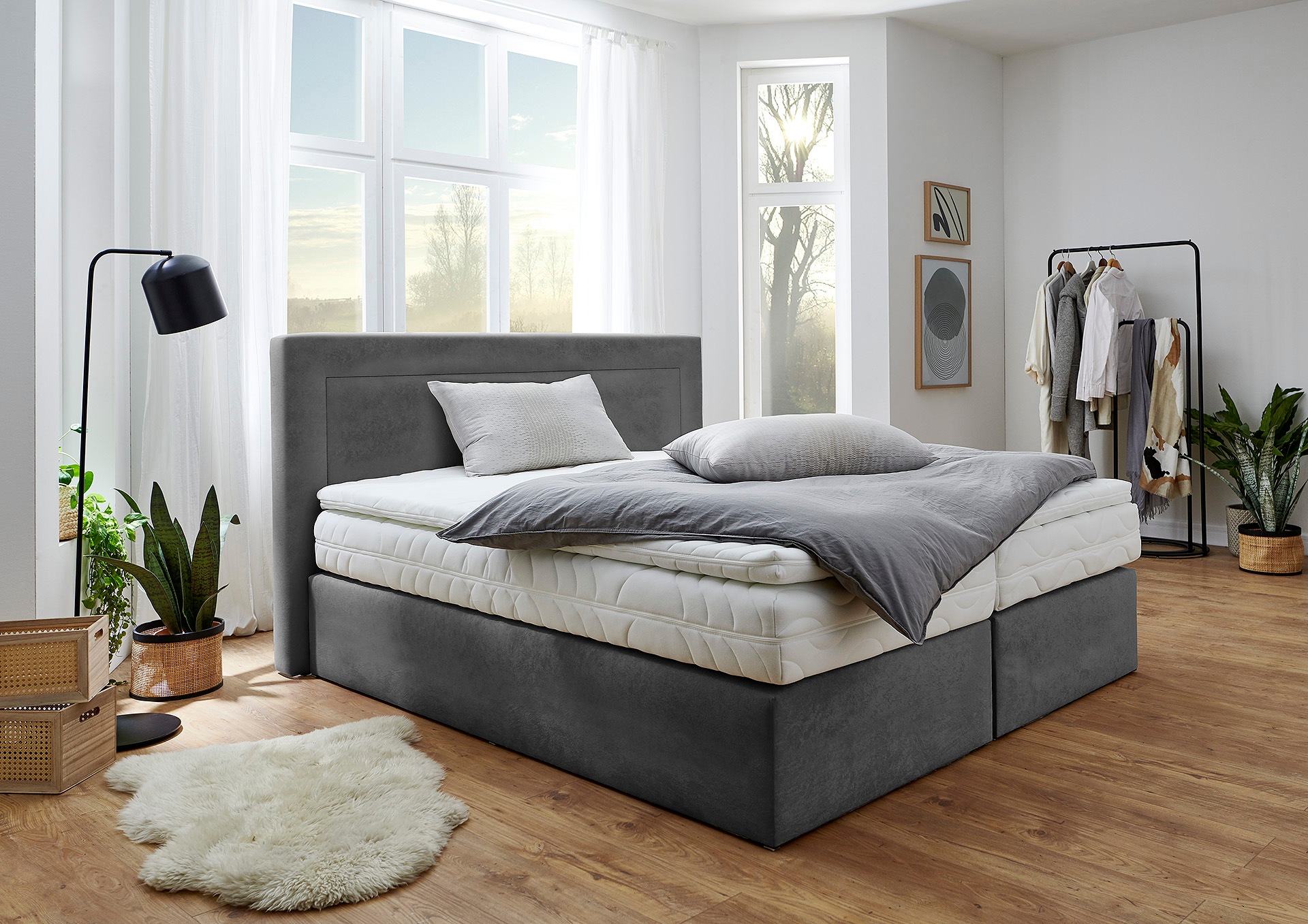 Westfalia Schlafkomfort Boxspringbett, wahlweise mit Bettkasten und Topper