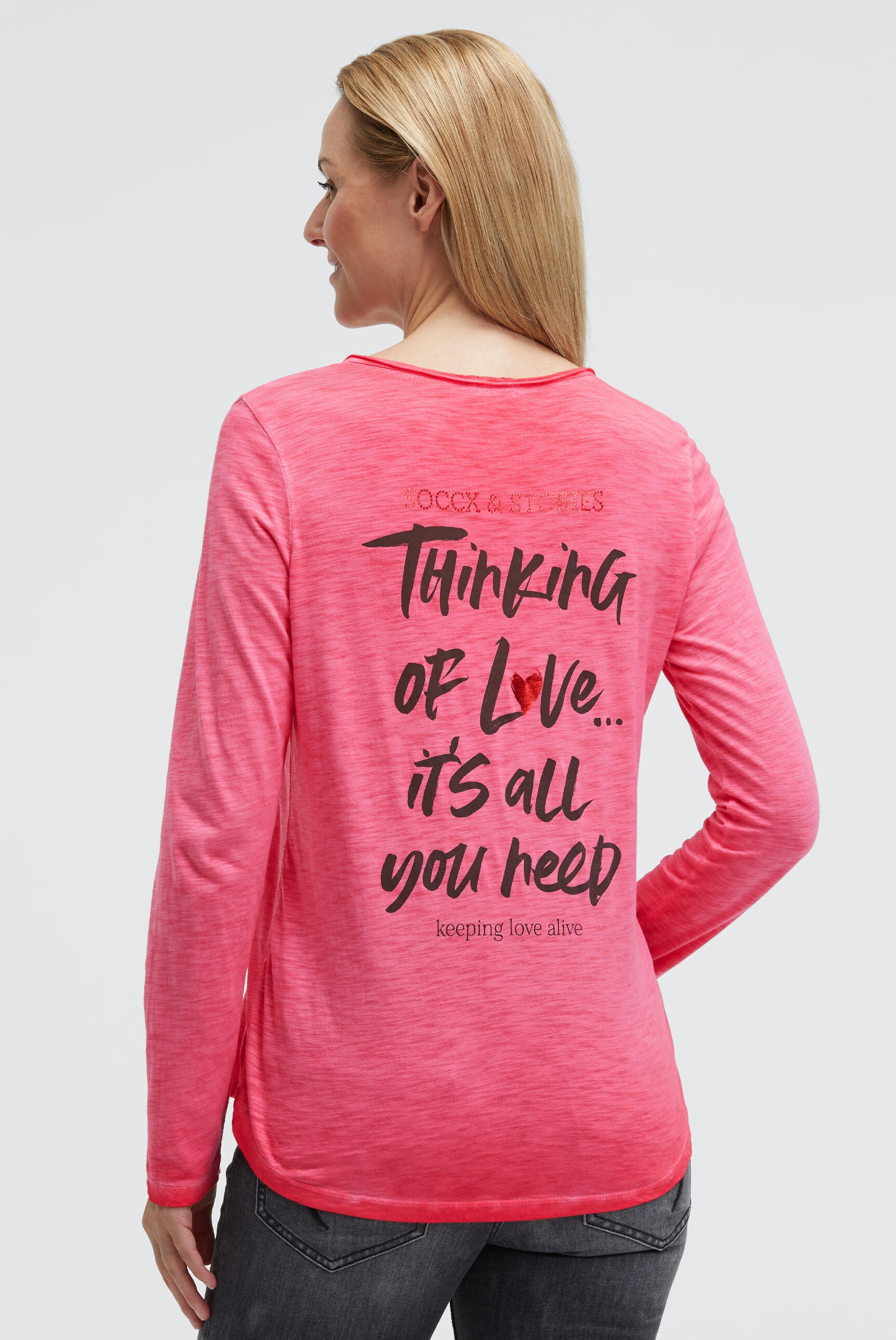 SOCCX Langarmshirt mit Brusttasche günstig online kaufen