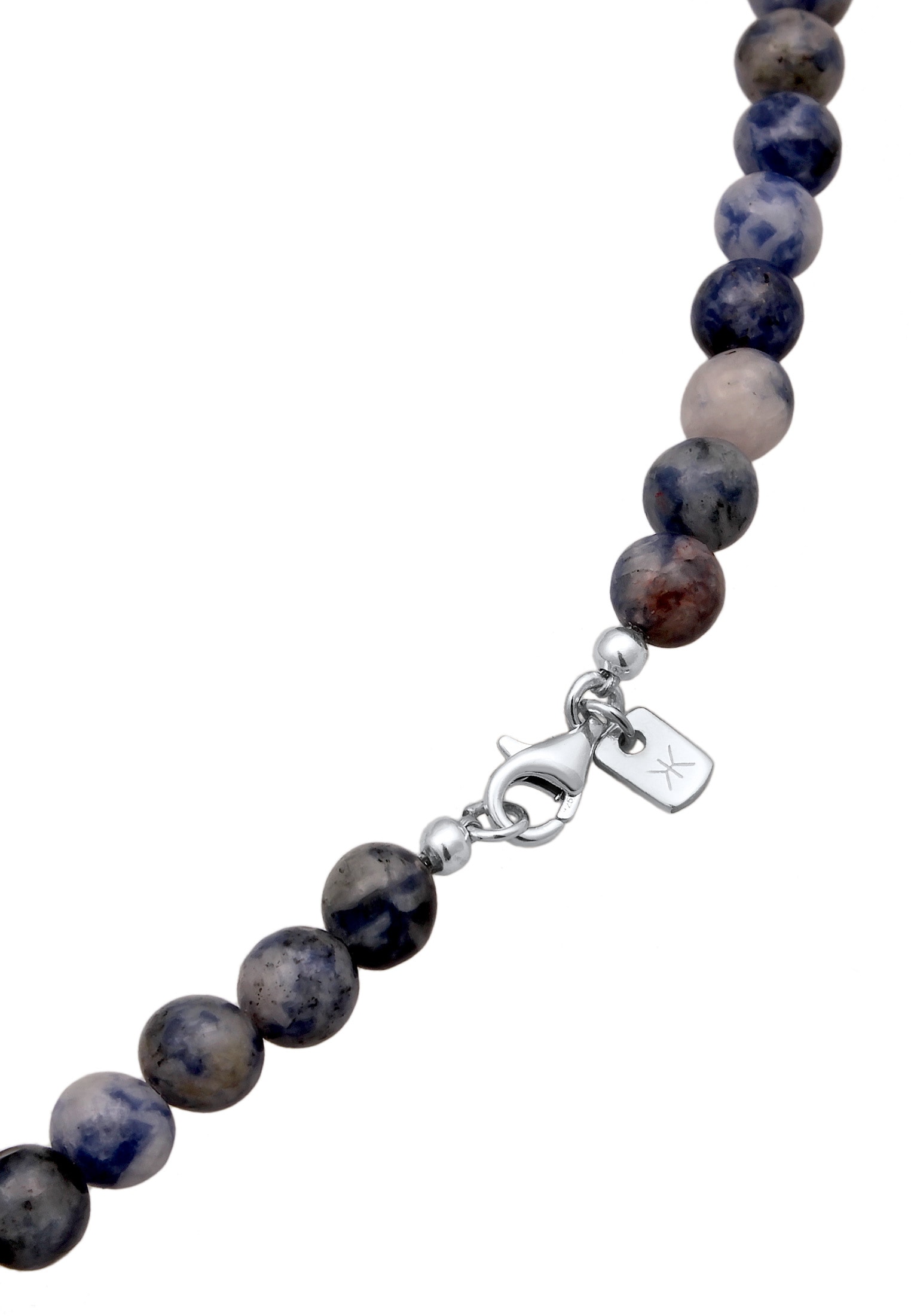 Kuzzoi Silberkette »Halskette Achat Perlen Beads Vintage 925 Silber«