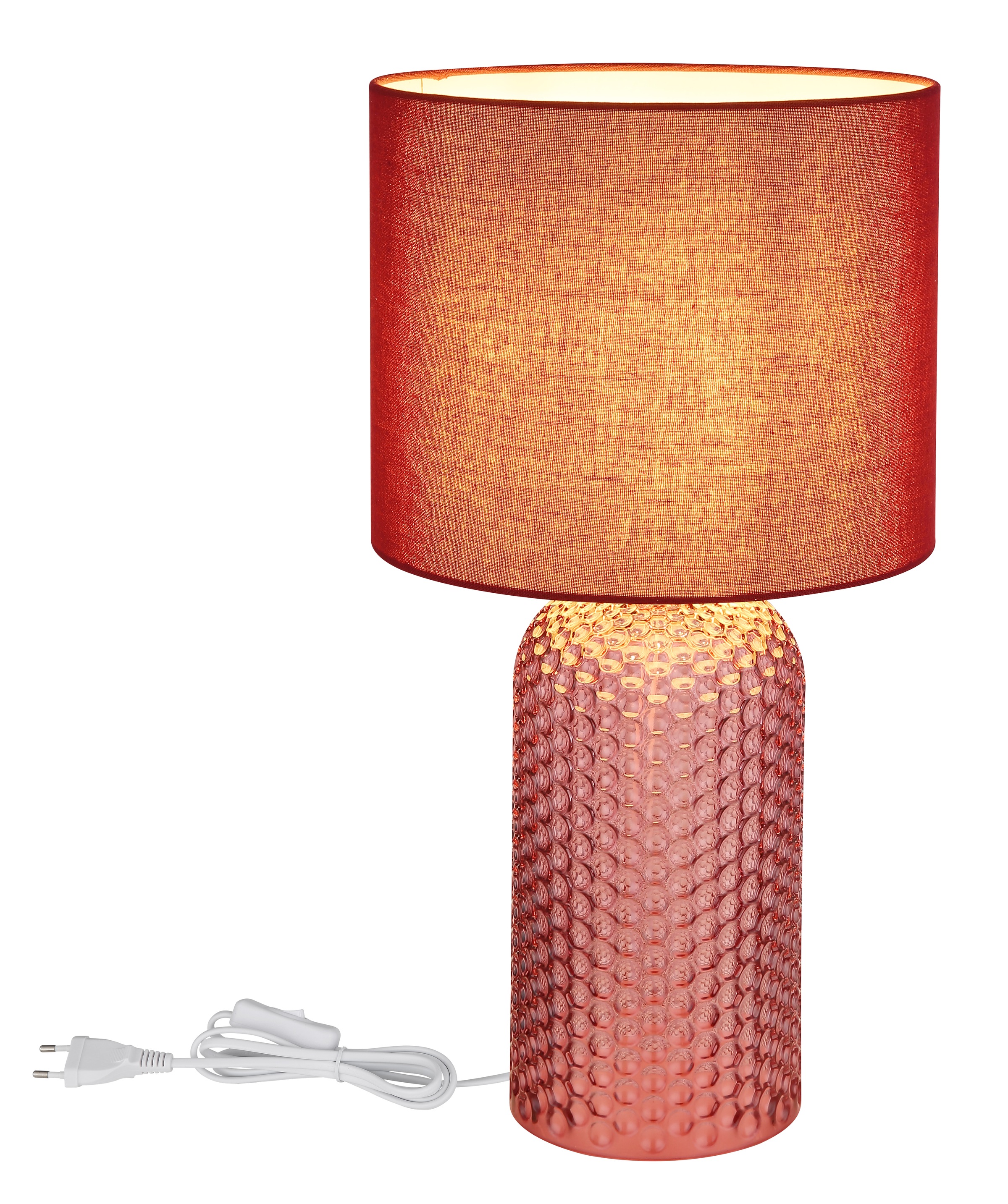 GLOBO LIGHTING Tischleuchte »SOFIA«, Leuchtmittel E27 | ohne Leuchtmittel, Tischlampe/rot/Wohnzimmer/Flur/Schlafzimmer