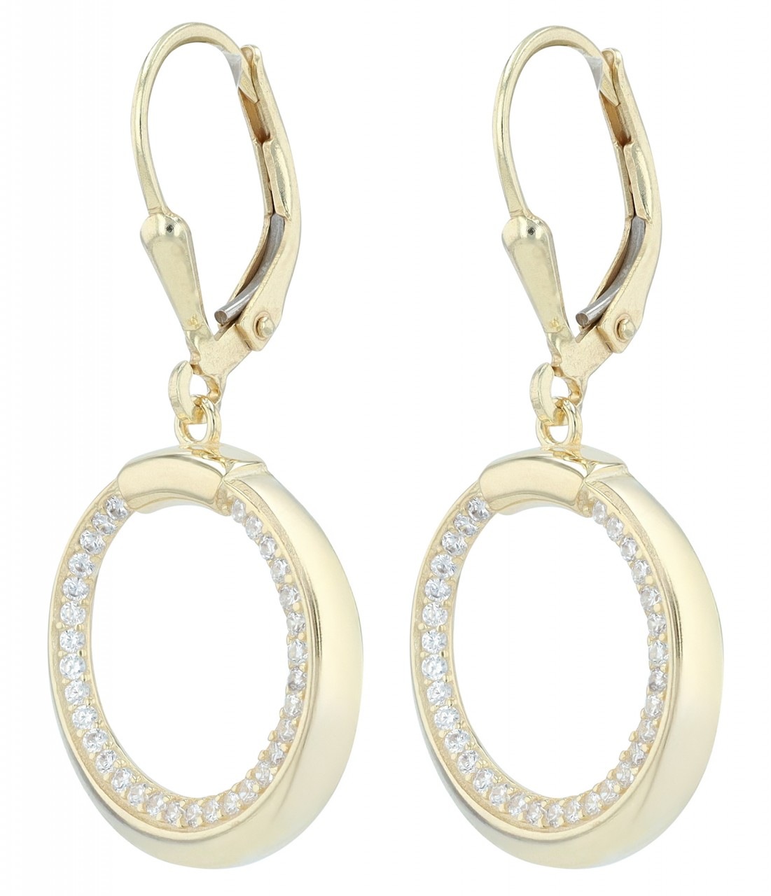 Paar Ohrhänger ADELIA´S "Damen Ohrhänger aus poliertem 925 Sterling Silber und Zirkonia", silber, Ohrringe, Damen, Damen, Silber 925 (Sterlingsilber) 9