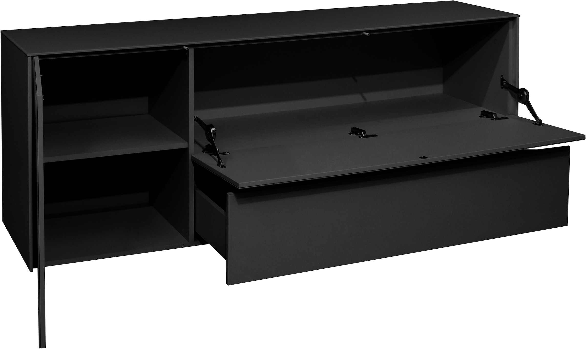 Mäusbacher Lowboard »Imola TOPSELLER!«, (OTTOs Choice), Mäusbacher Lowboard, mit Glasfront und Glasoberplatte, 1 Schublade