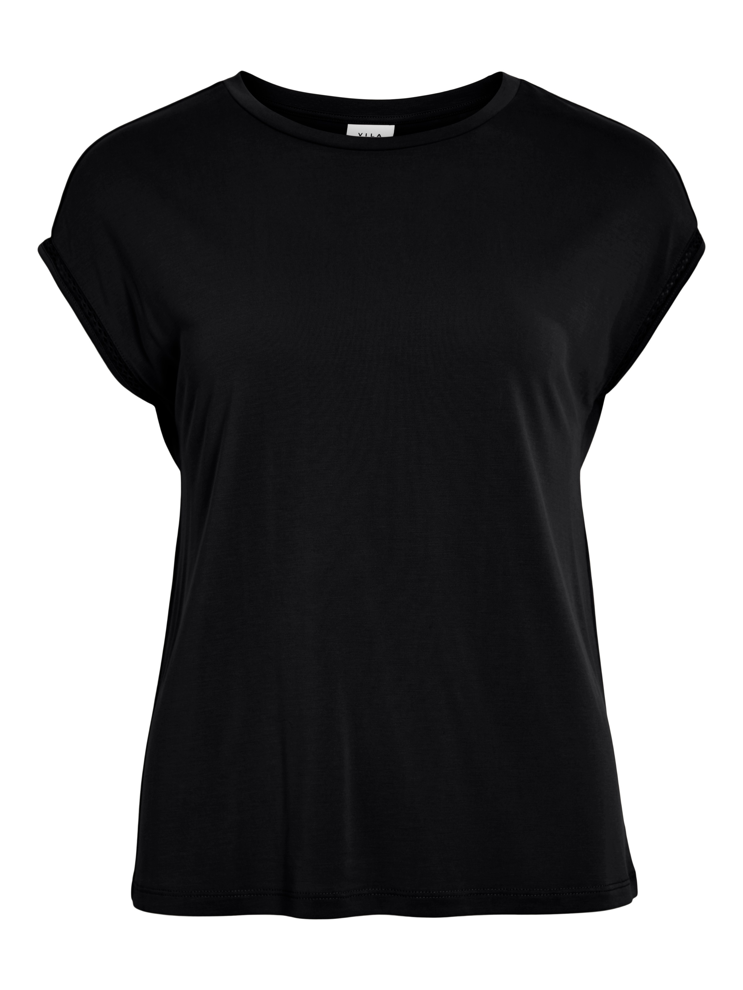 Vila Kurzarmshirt "VIMODALA C/S O-NECK DETAIL TOP - NOOS" günstig online kaufen