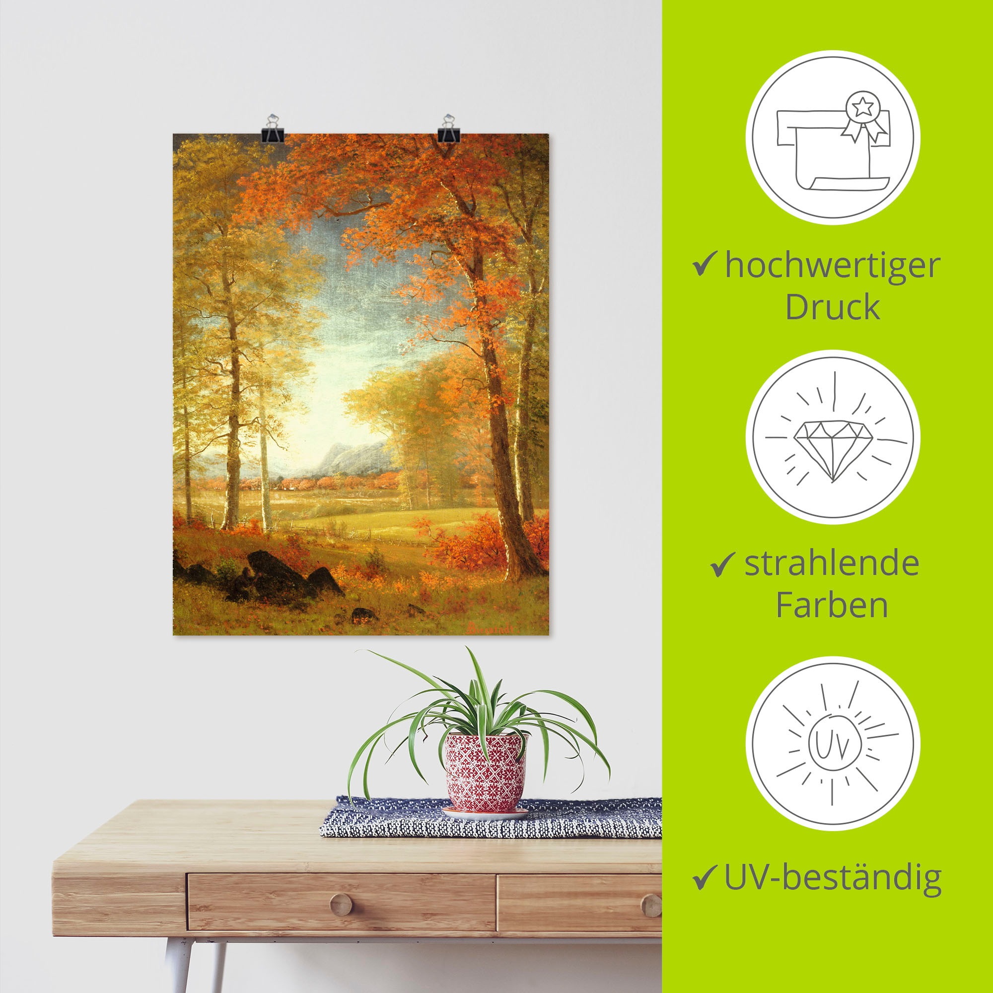 Artland Wandbild »Herbst in Oneida County, New York.«, Felder, (1 St.), als Leinwandbild, Poster in verschied. Größen