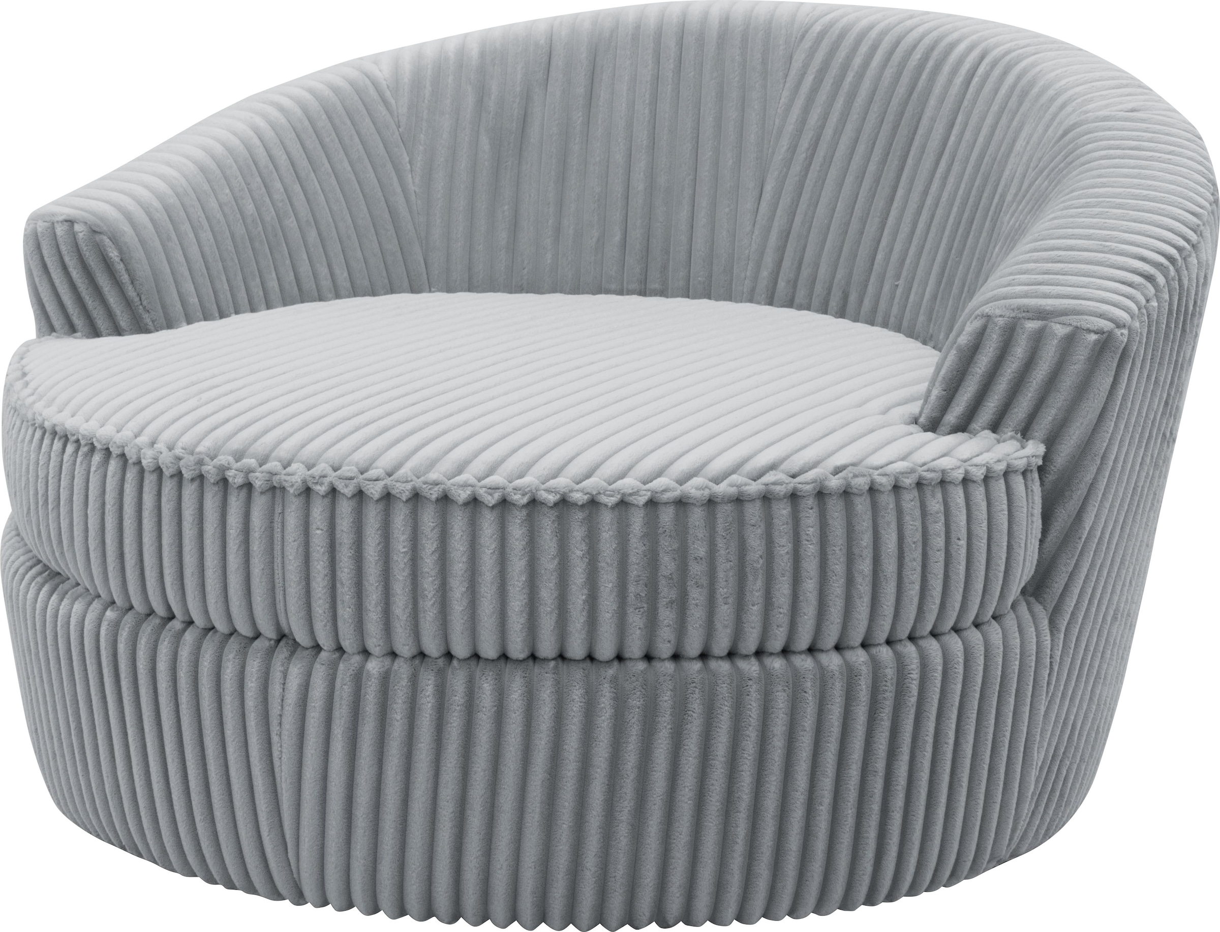 INOSIGN Drehsessel »AMECA, Love Seat XXL, Lese-Sessel, Big-Sessel 122 x 126 x 76 cm«, (1 St.), mit Mega-Cordstoff, Drehfunktion und Federkern
