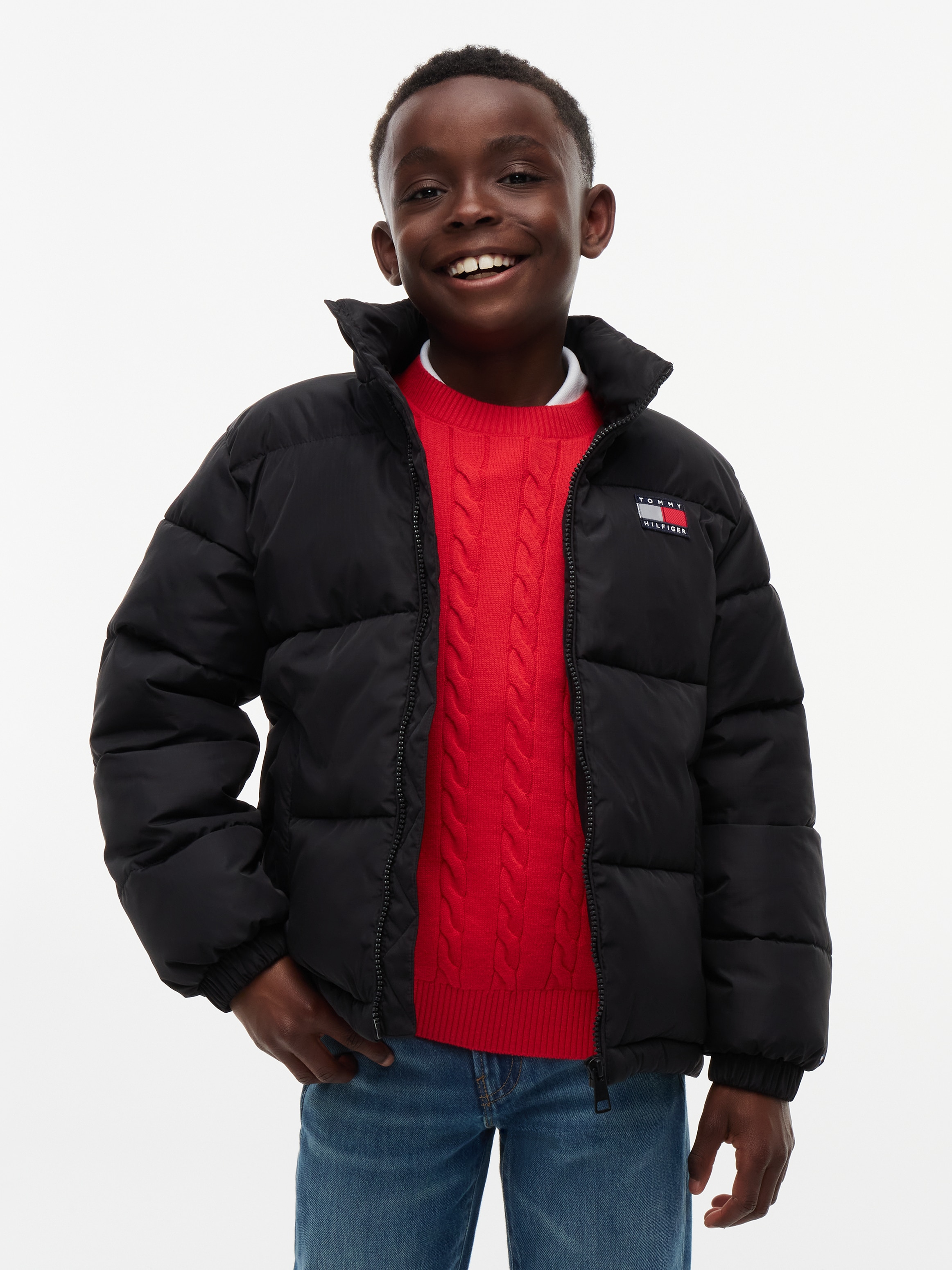 Tommy Hilfiger Steppjacke "NEW ESSENTIAL PUFFER JACKET" ohne Kapuze Regular Fit, wattiert, Kinder bis 16 Jahre