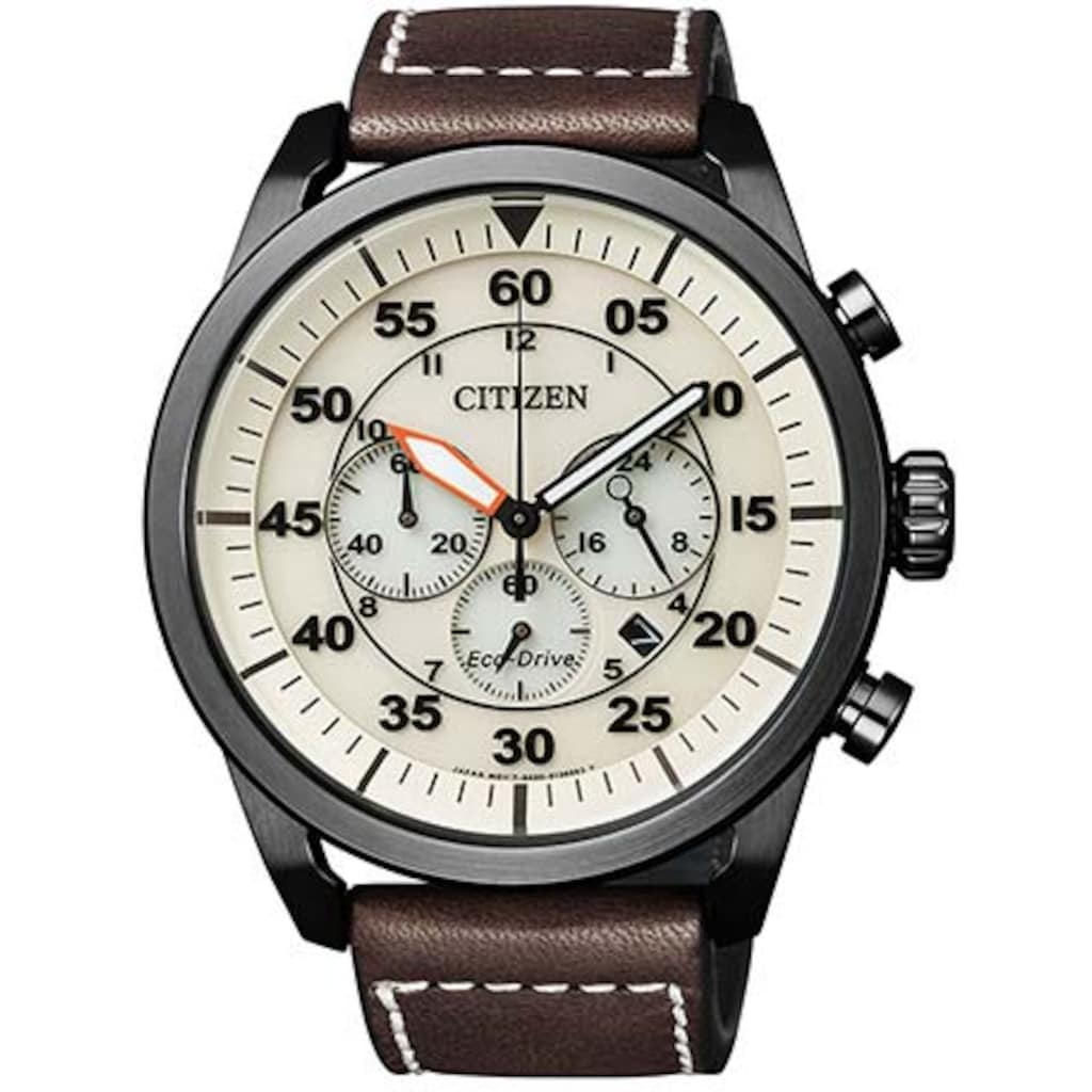 Citizen Chronograph »CA4215-04W«, Armbanduhr, Herrenuhr, Solar, Stoppfunktion