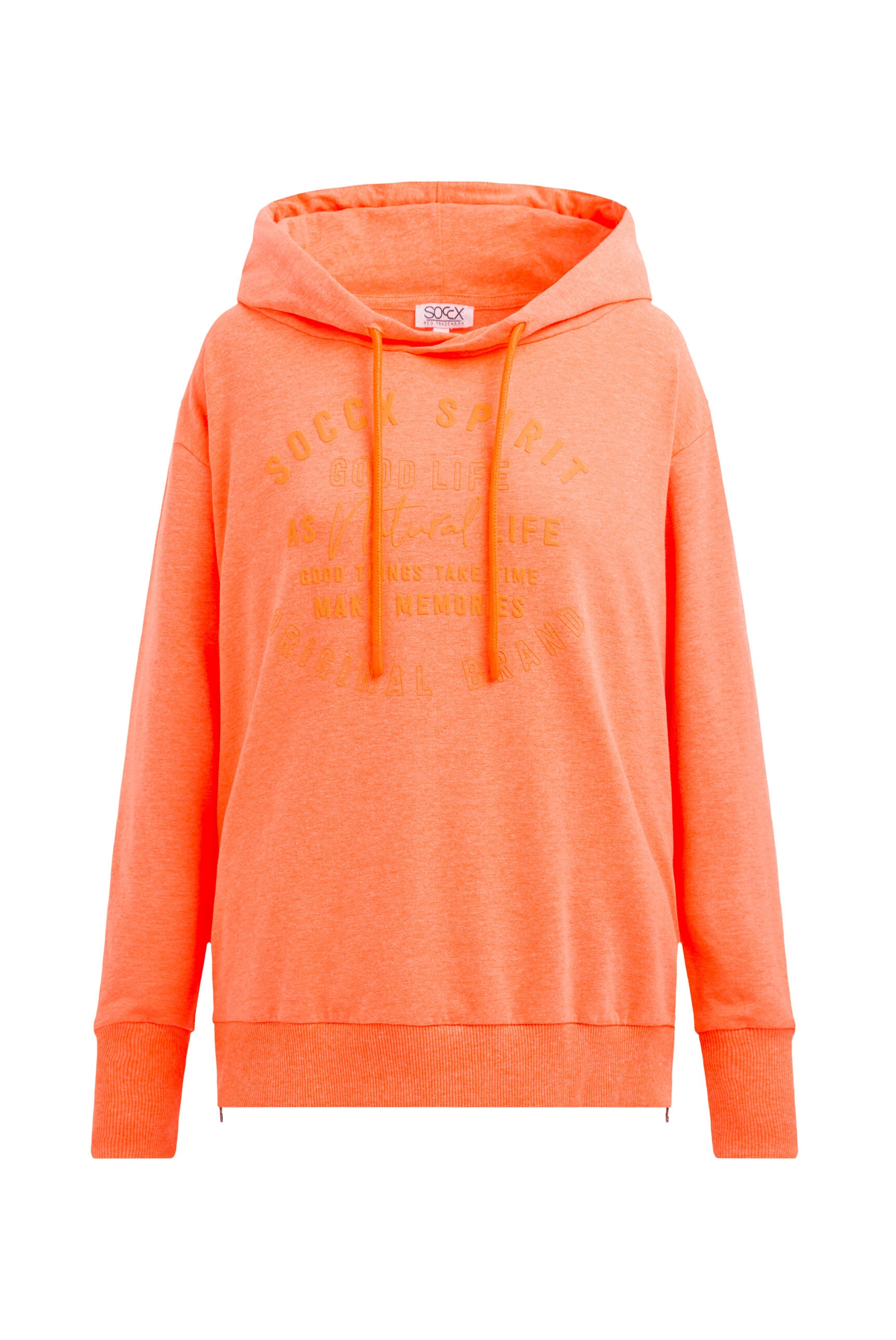 SOCCX Kapuzensweatshirt, mit Reißverschluss an den Seiten