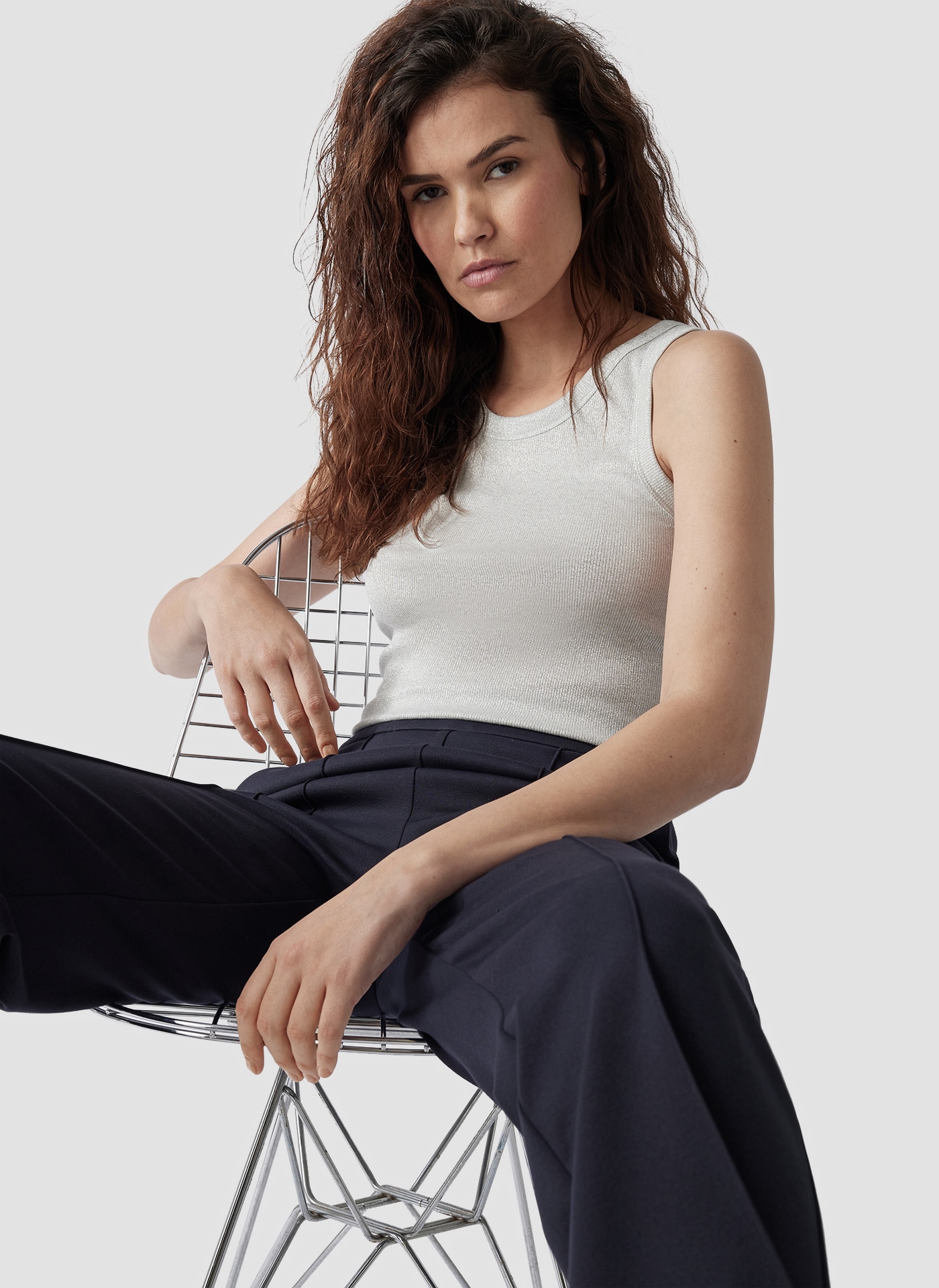 LeComte Longtop »LeComte Ripp-Top mit Glanz-Effekt«