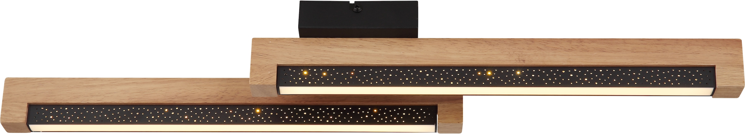 GLOBO LIGHTING LED Deckenleuchte »STARLA«, Leuchtmittel LED-Modul | LED fest integriert, Deckenlampe/Holz/Dekor/3000K/Wohnzimmer/Flur/Schlafzimmer