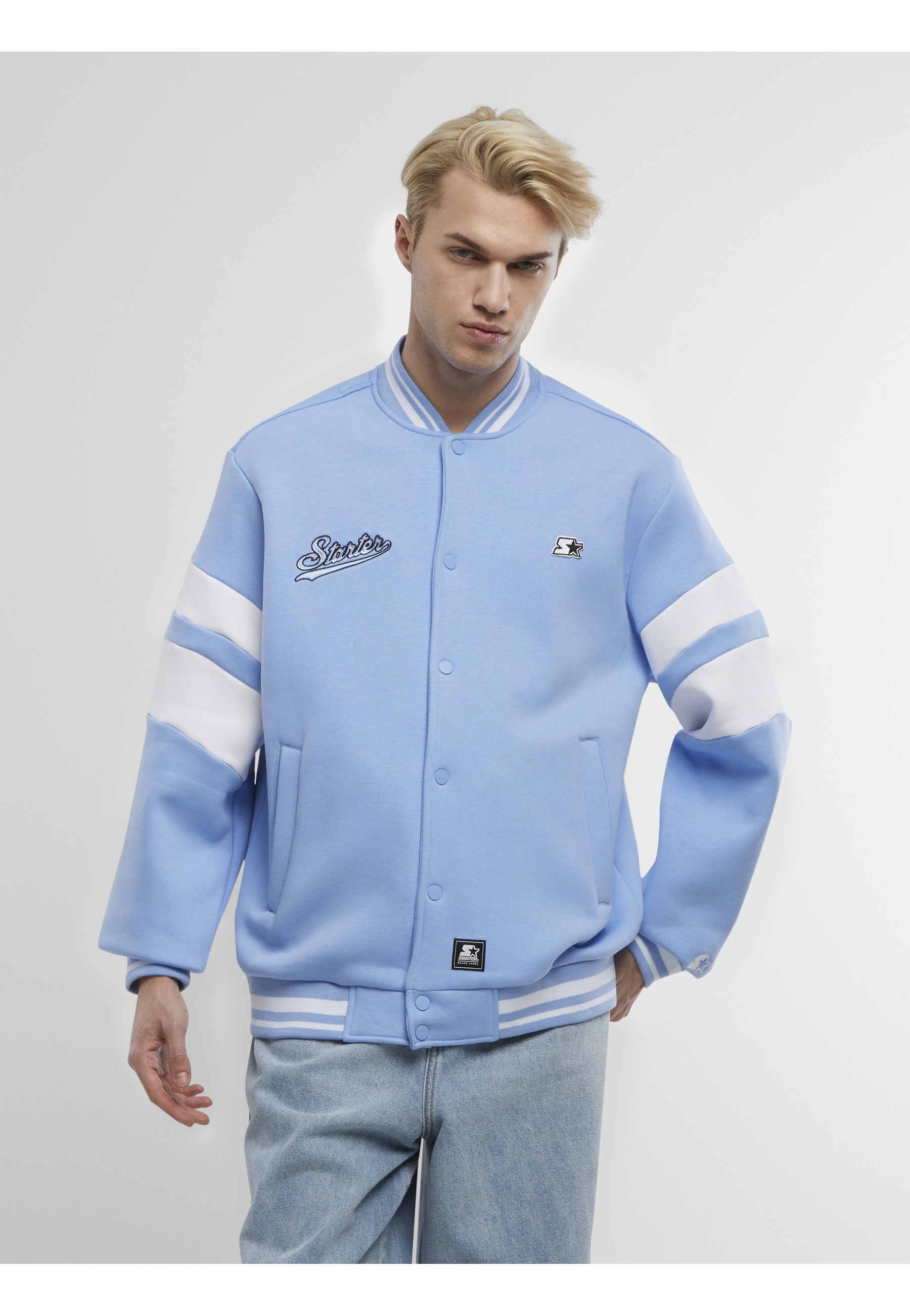 Starter Black Label Collegejacke »Starter Black Label Starter Sweat College Jacket« 1 Stk. tlg. ohne Kapuze