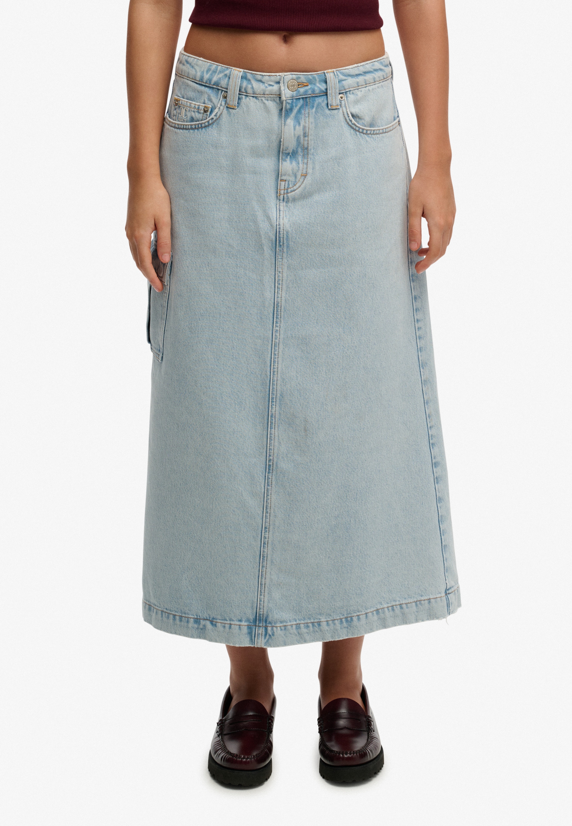 Superdry Jeansrock "DENIM CARGO MAXI SKIRT" günstig online kaufen