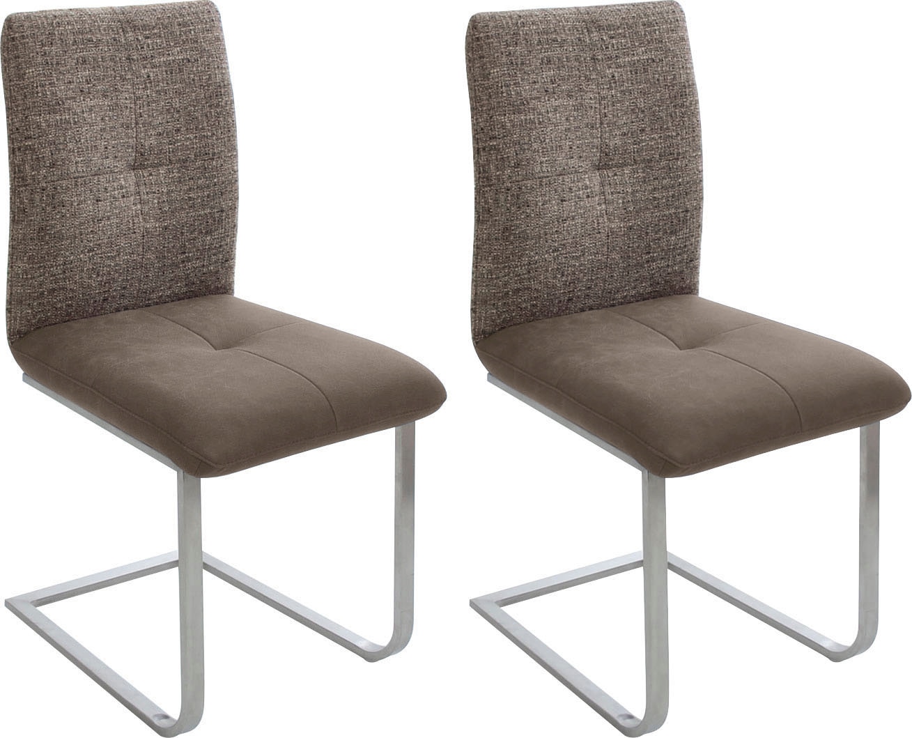 K+W Komfort & Wohnen Freischwinger "Giacomo II" (Set) 2 Stk.mit Metallgriff günstig online kaufen