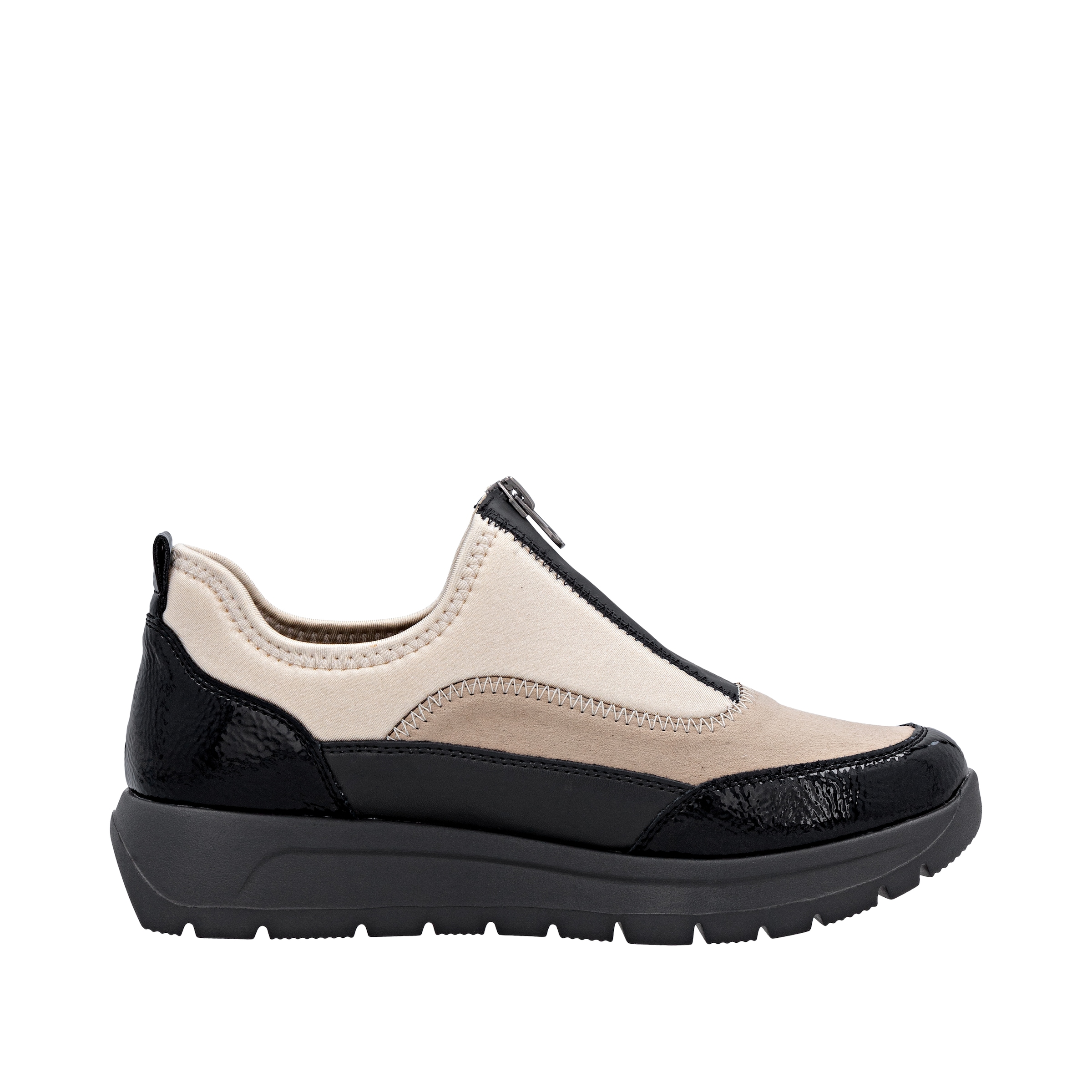 Remonte Plateausneaker, Halbschuh, Casual-Sneaker mit Lackdetails