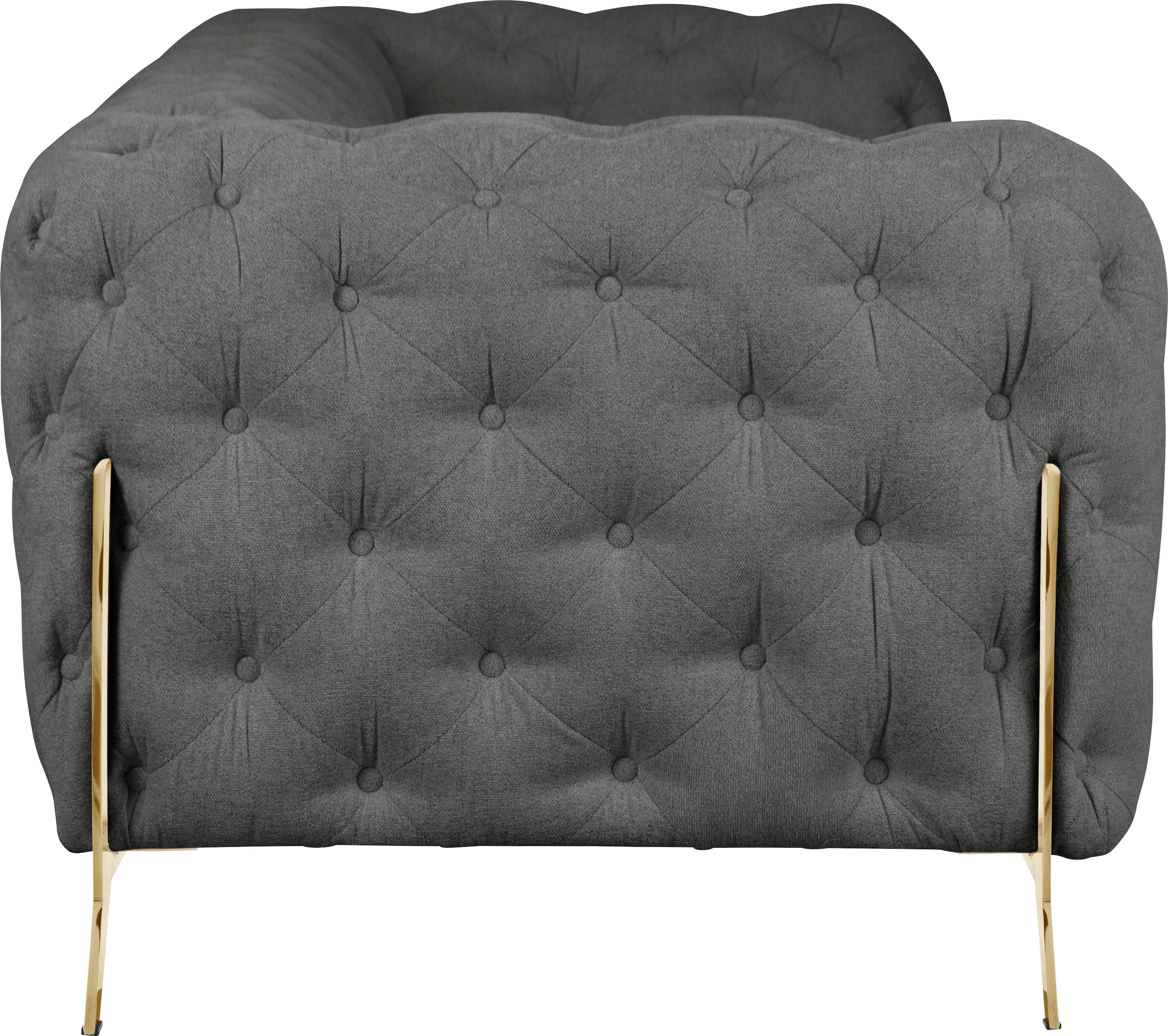 Leonique Chesterfield-Sofa »Amaury«, aufwändige Knopfheftung, moderne Chesterfield Optik, Fußfarbe wählbar