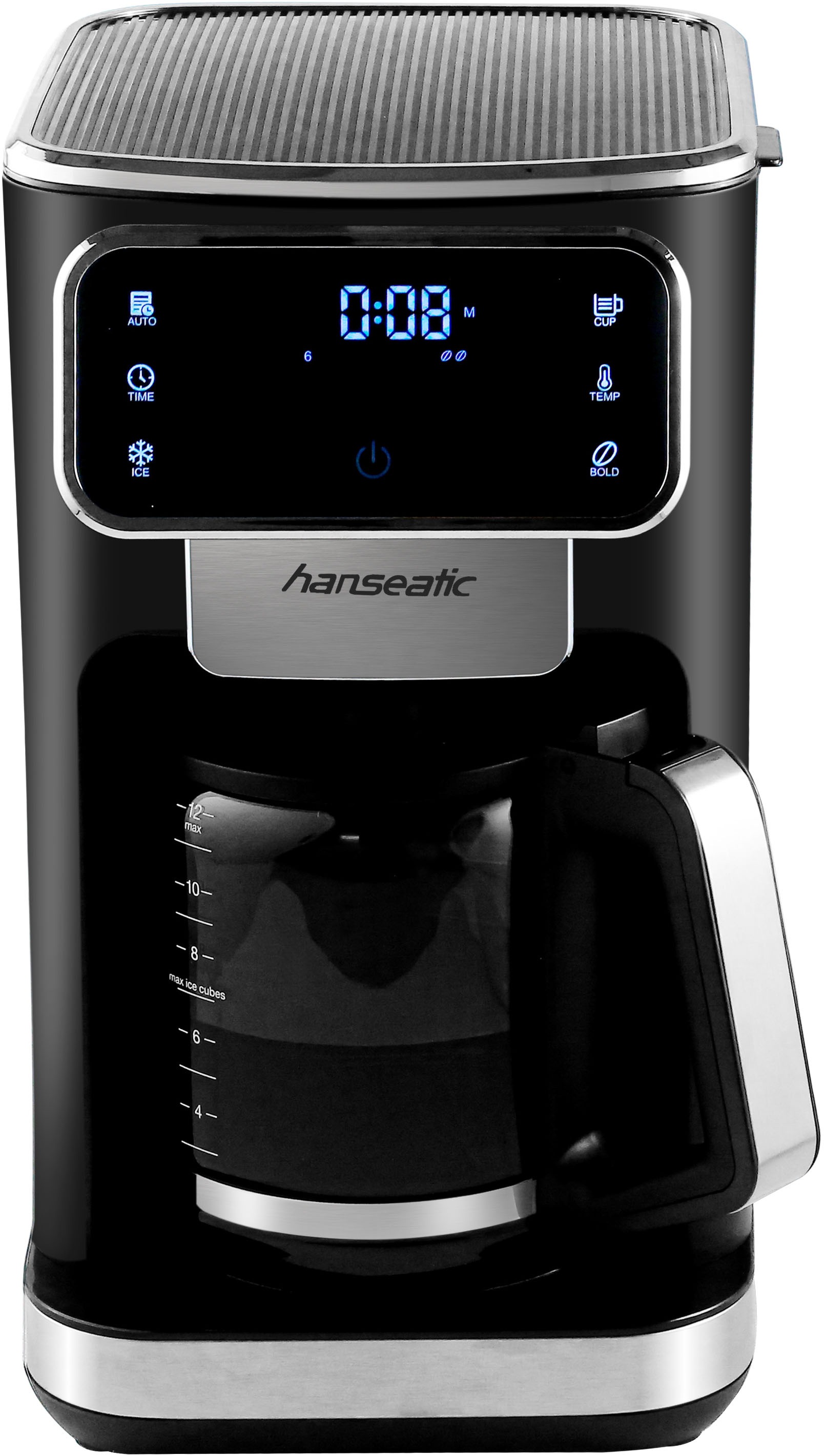 Thumbnail - Hanseatic Filterkaffeemaschine "HCMD151100BD" 1,5 l Kaffeekanne Papierfilter 1x4 auch für Eiskaffee geeignet, Timerfunkt...