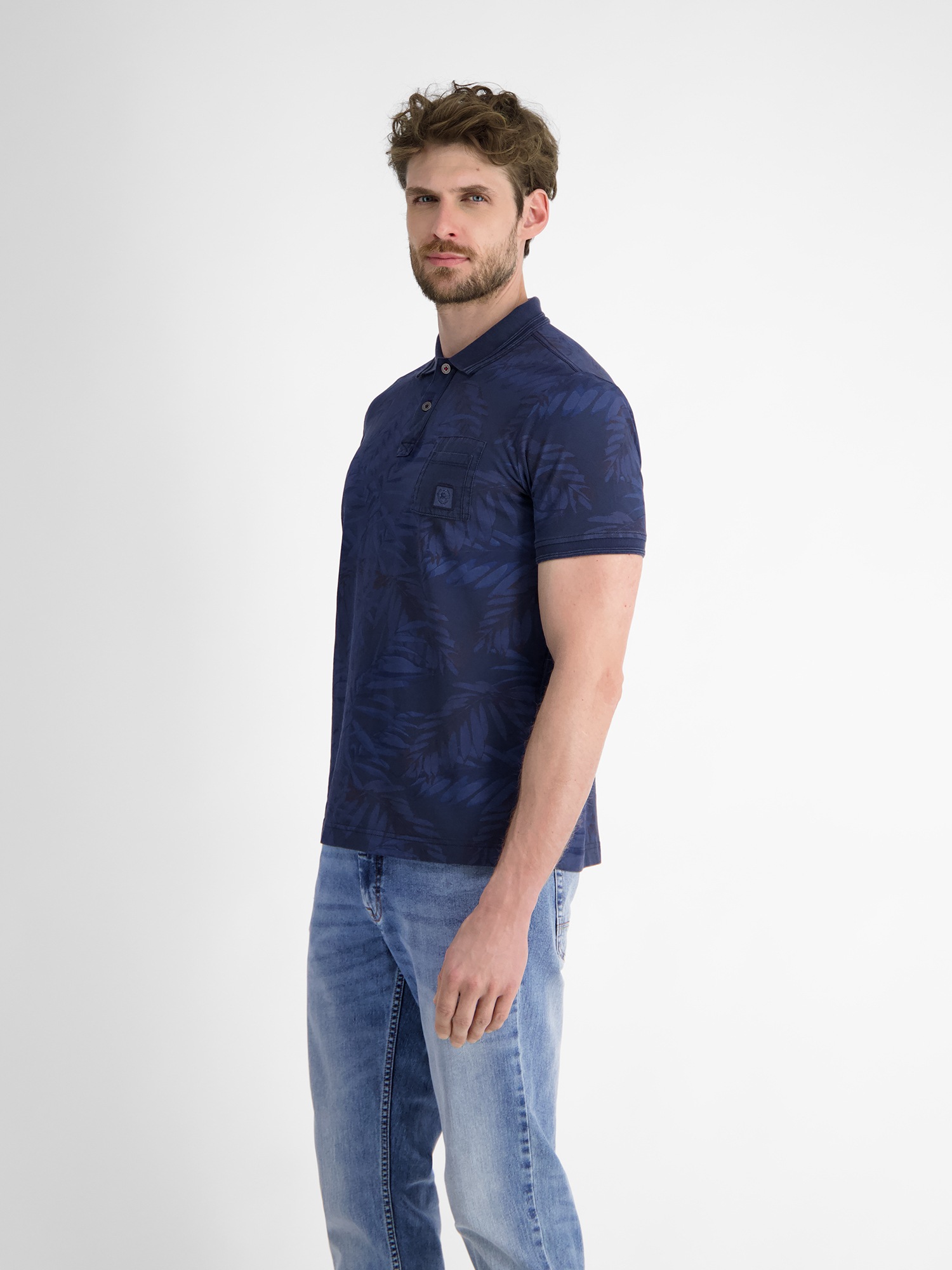 Thumbnail - LERROS Poloshirt "LERROS Herren Poloshirt, floral bedruckt"