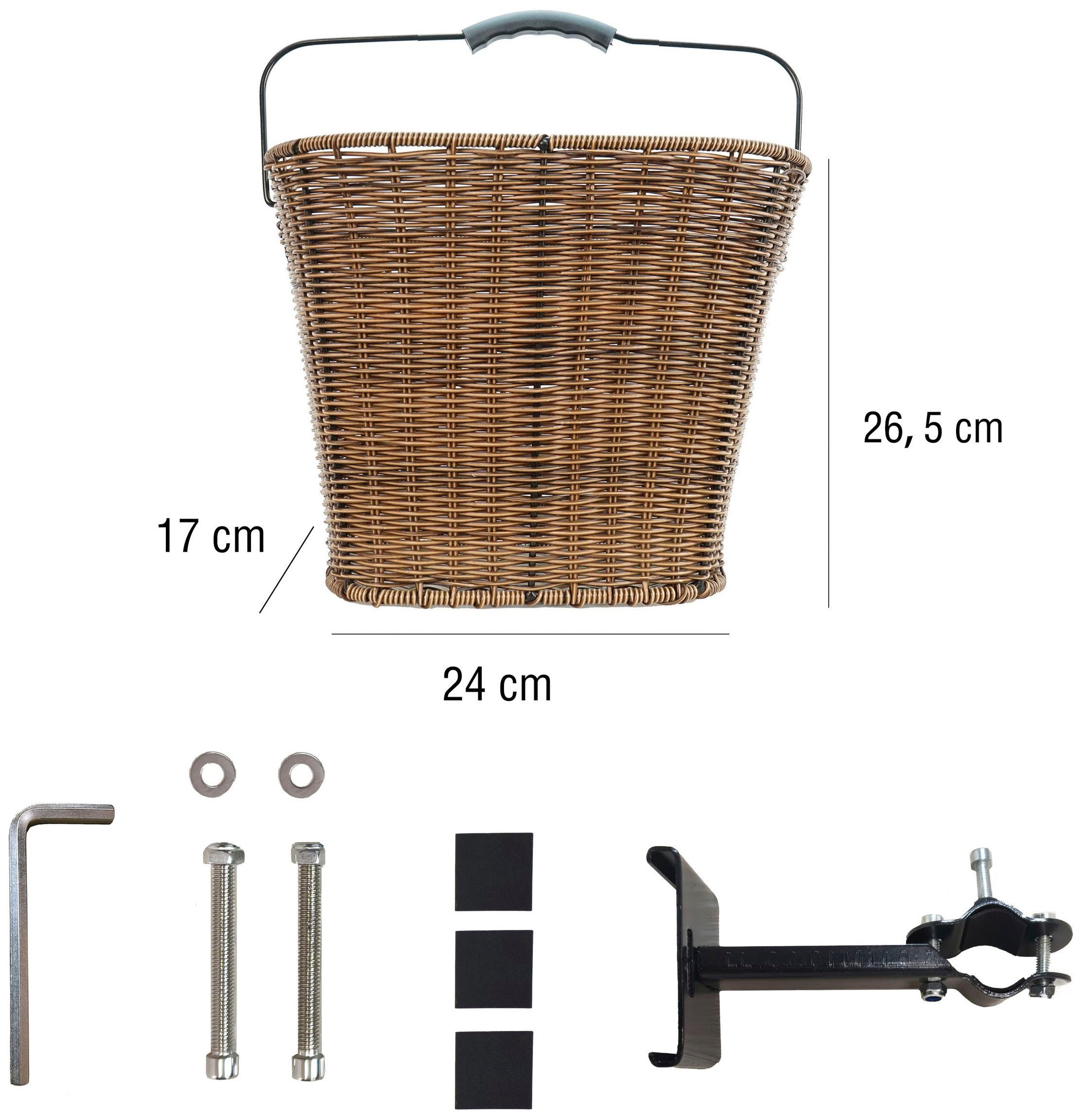 SachsenRad Fahrradkorb »Lenkerkorb mit Tragegriff«