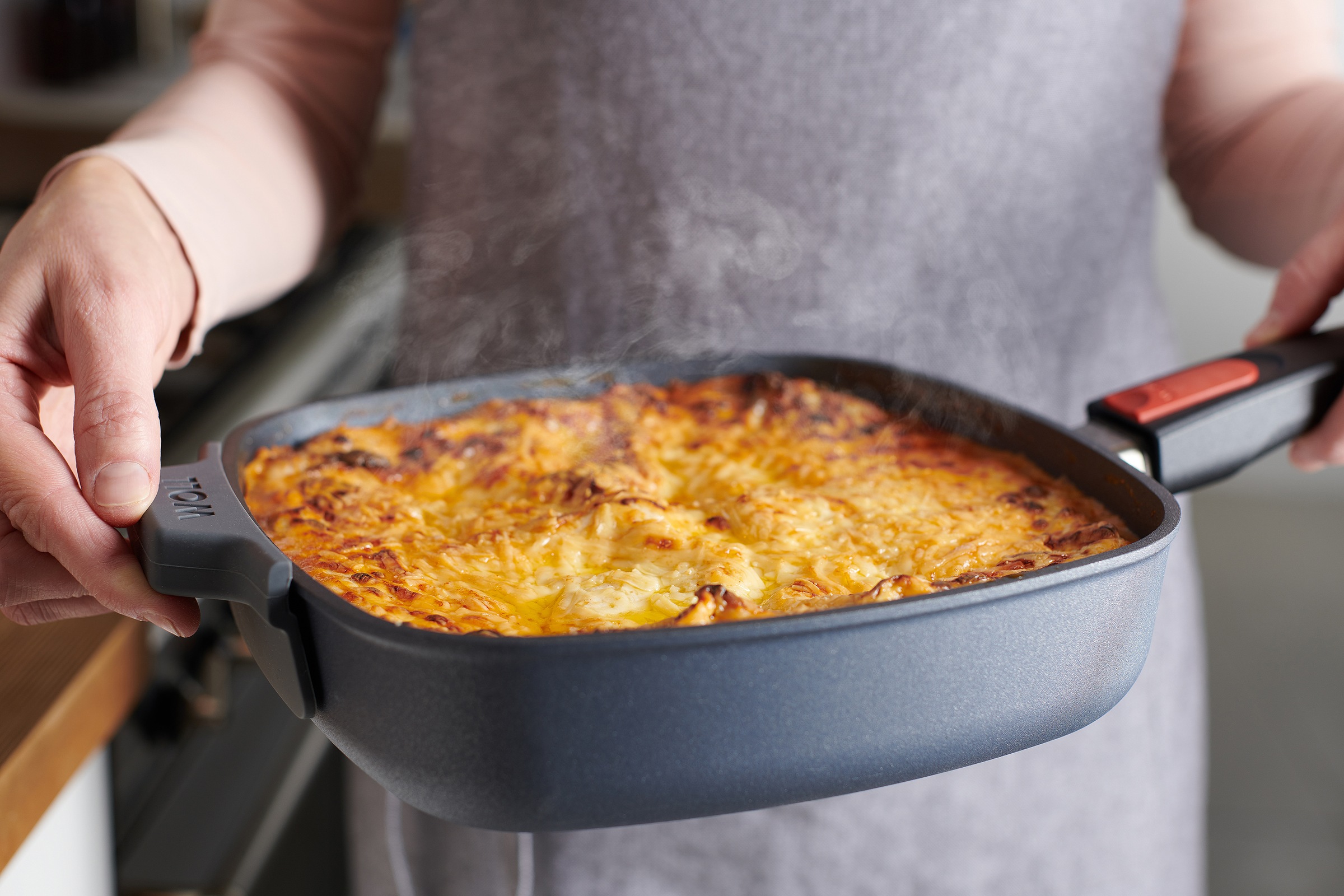 WOLL MADE IN GERMANY Pfannen-Set »Diamond Lite mit Deckel« Aluminiumguss Set, 4 Stk. tlg. Abnehmbarer Stiel, Antihaftbeschichtet