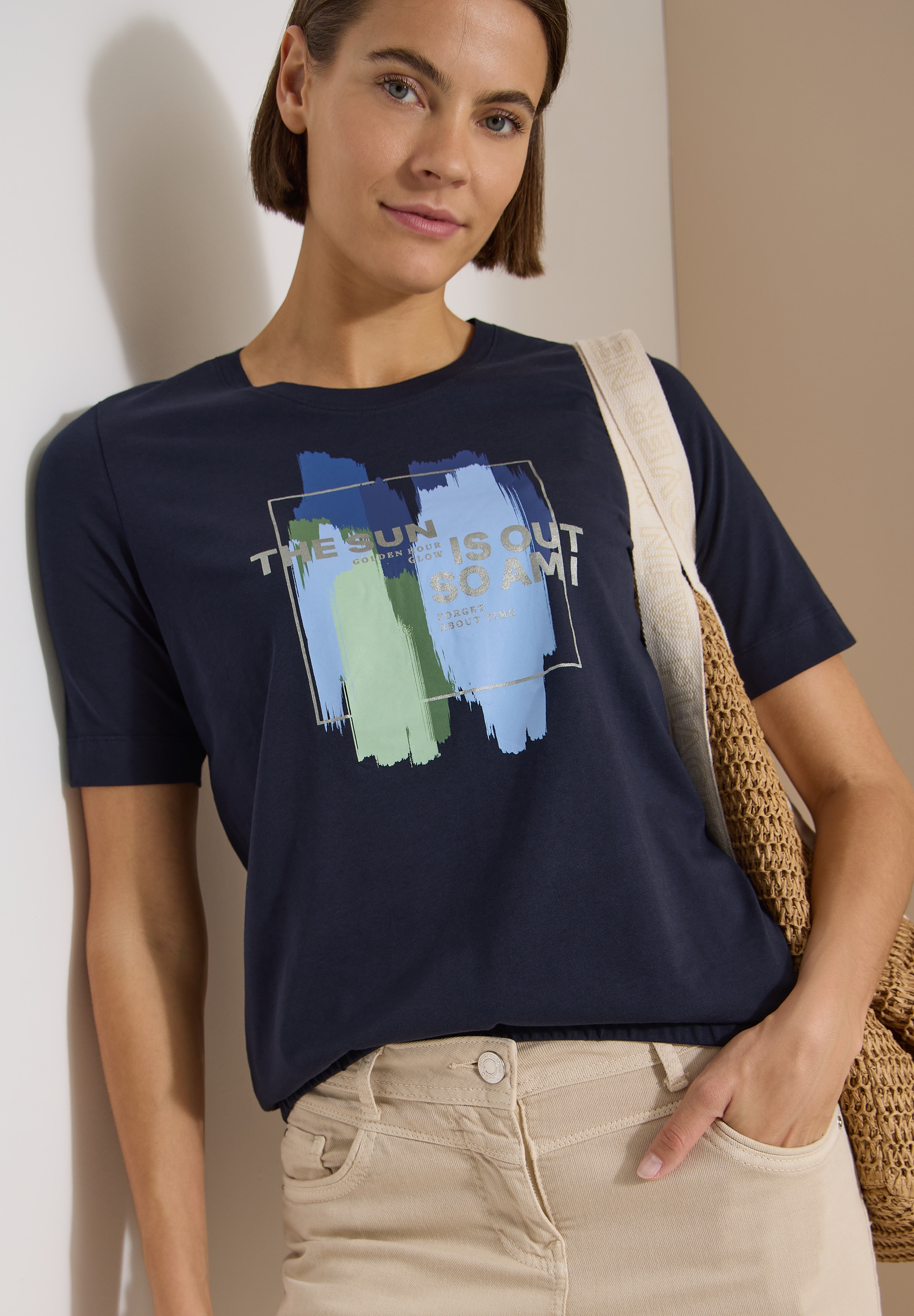 Cecil Kurzarmshirt Sommershirt mit Print