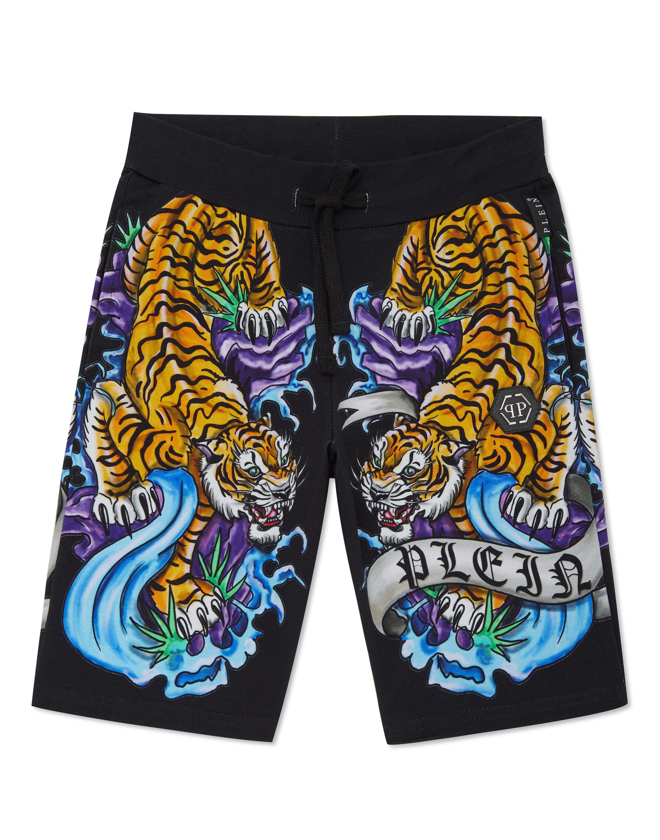 PHILIPP PLEIN Mädchen Jogginghose "Tattoo"02, schwarz, Gr. 14, Obermaterial: 95% Baumwolle, 5% Elasthan, Hosen