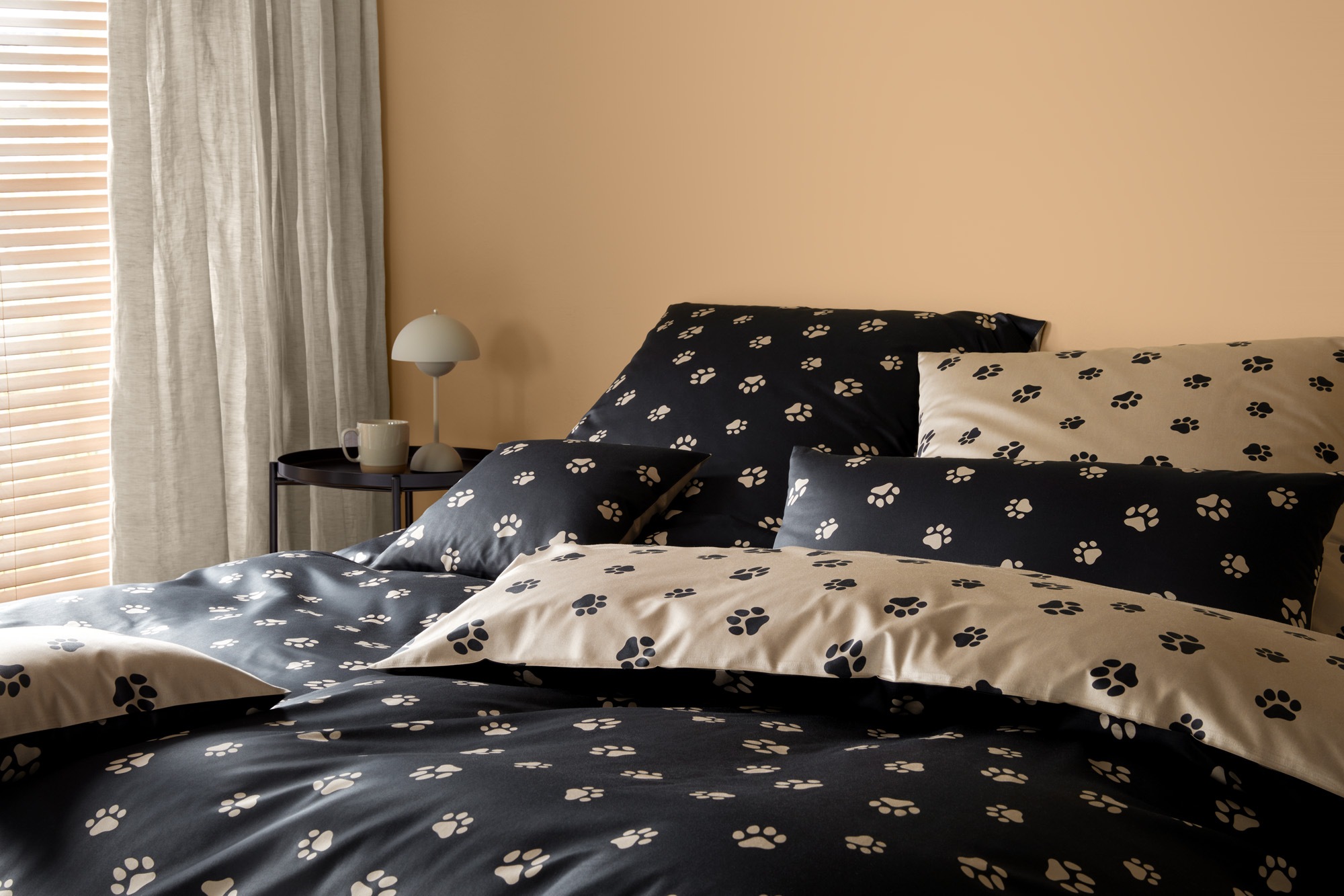 Elegante Bettwäsche "Paws" 2 Stk. angenehmes Hautgefühl günstig online kaufen