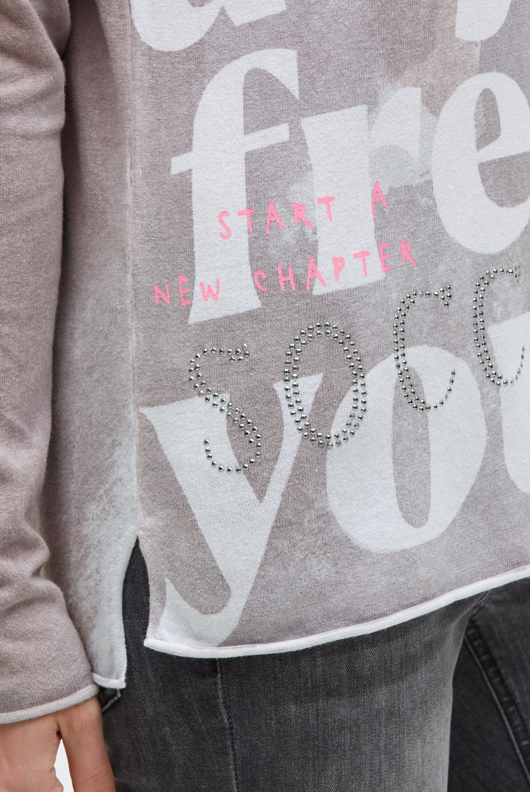 SOCCX Rundhalspullover aus Feinstrick mit Rollsaum