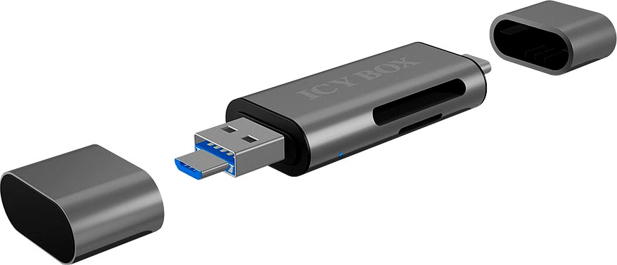 ICY BOX Computer-Adapter »ICY BOX SD/MicroSD, USB 2.0 Card Reader mit USB-C & -A und OTG«