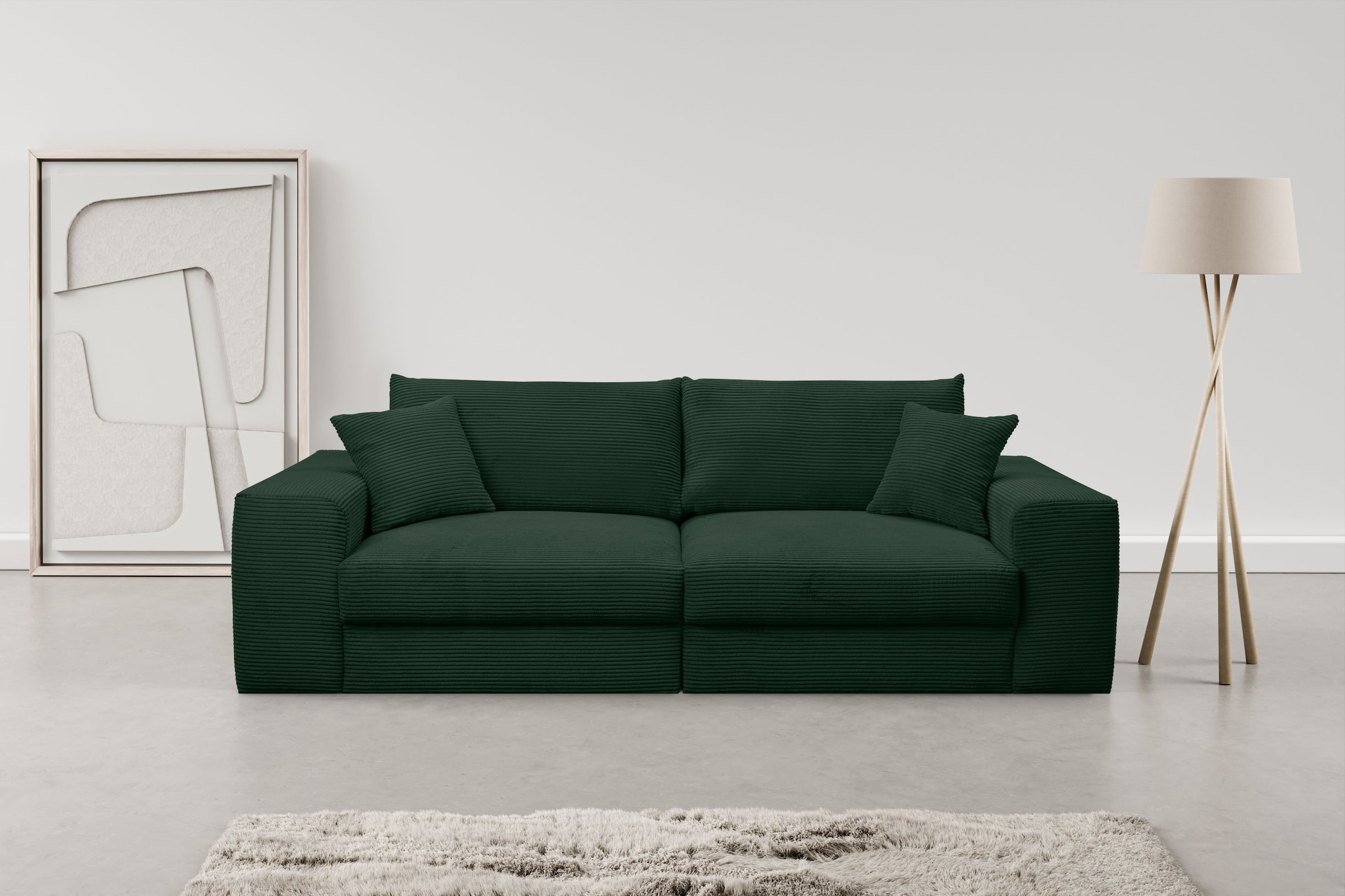 WERK2 Big-Sofa "Rozzana 246 cm Mega Sofa mit viel Platz modern und bequem" Cord