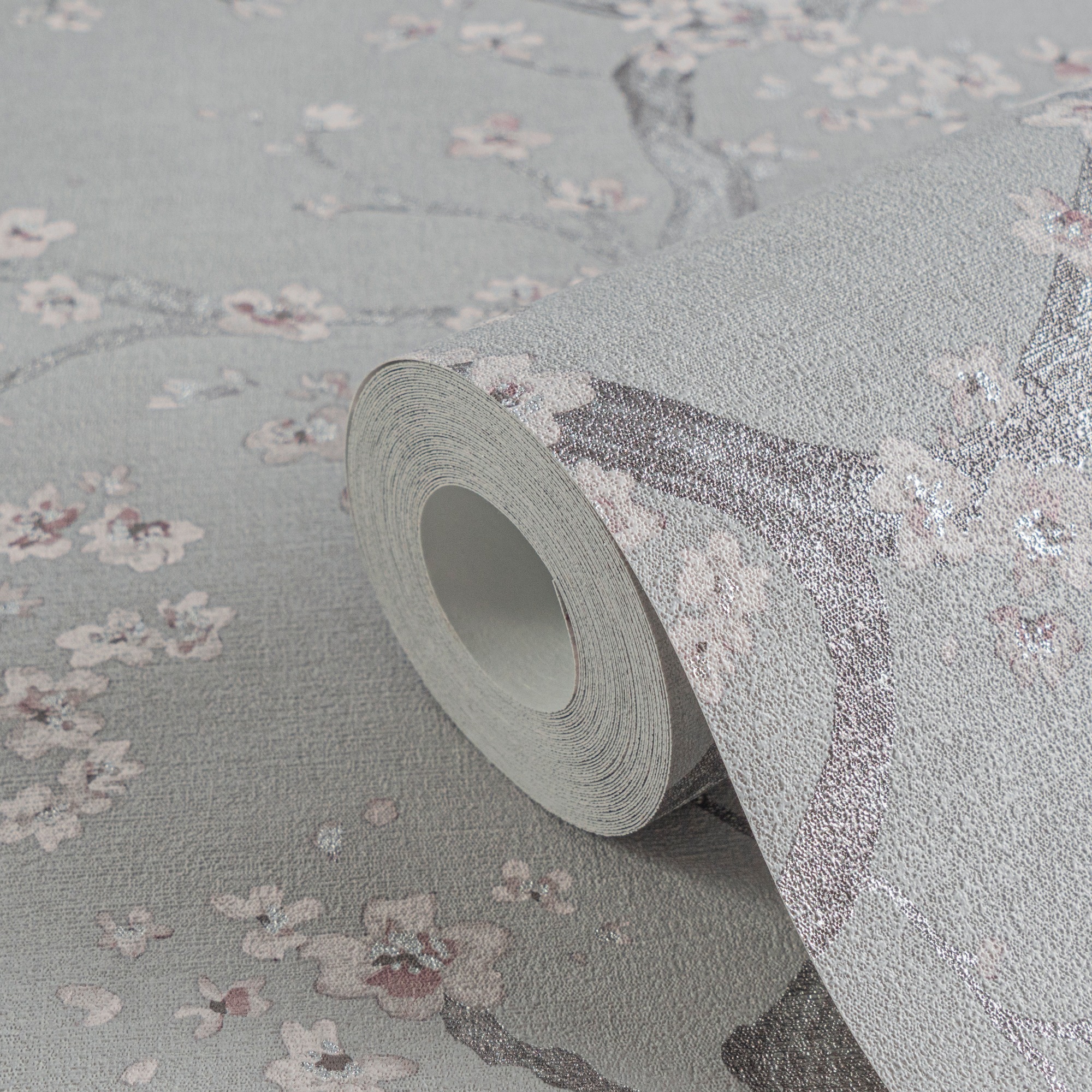 living walls Vliestapete »Blütenzweigtapete bunt Kirschblütenmotiv Asiatisch« floral strukturiert