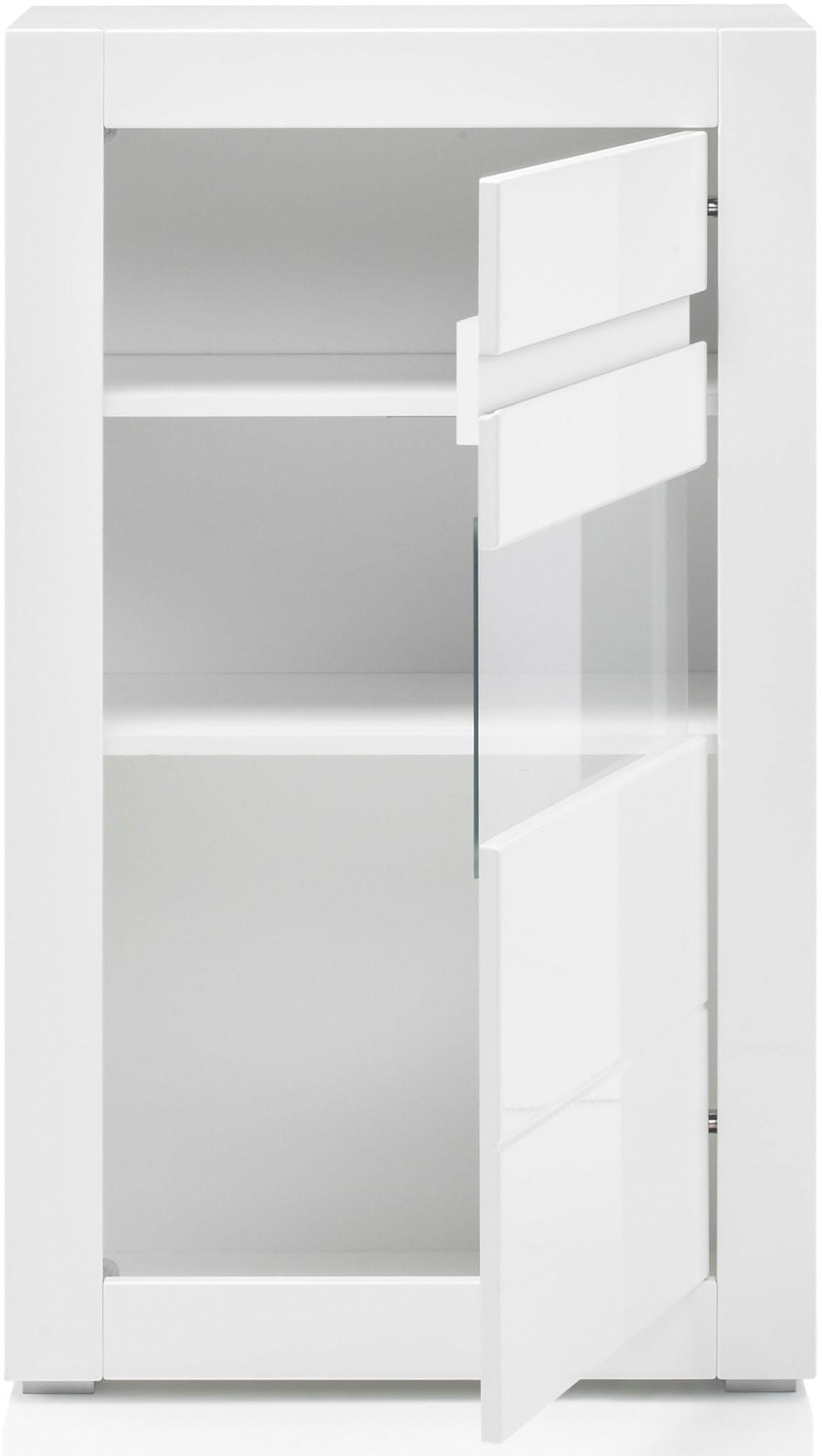 INOSIGN Wohnwand »Carat«, (Set, 4 St.), wird jeweils mit zwei Leisten angeliefert, 1 x grau, 1 x weiss