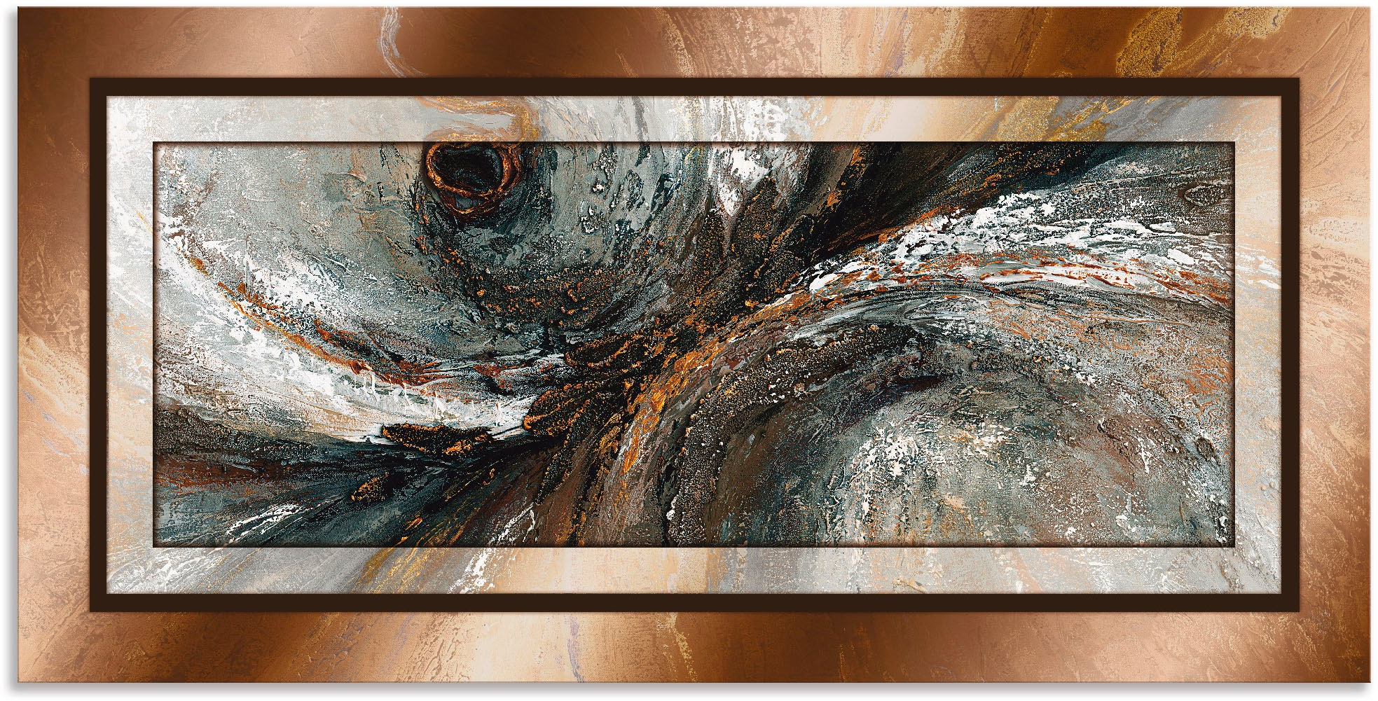 Artland Wandbild "Gold Abstrakt 2" Gegenstandslos 1 Stk. tlg. als Alubild, günstig online kaufen