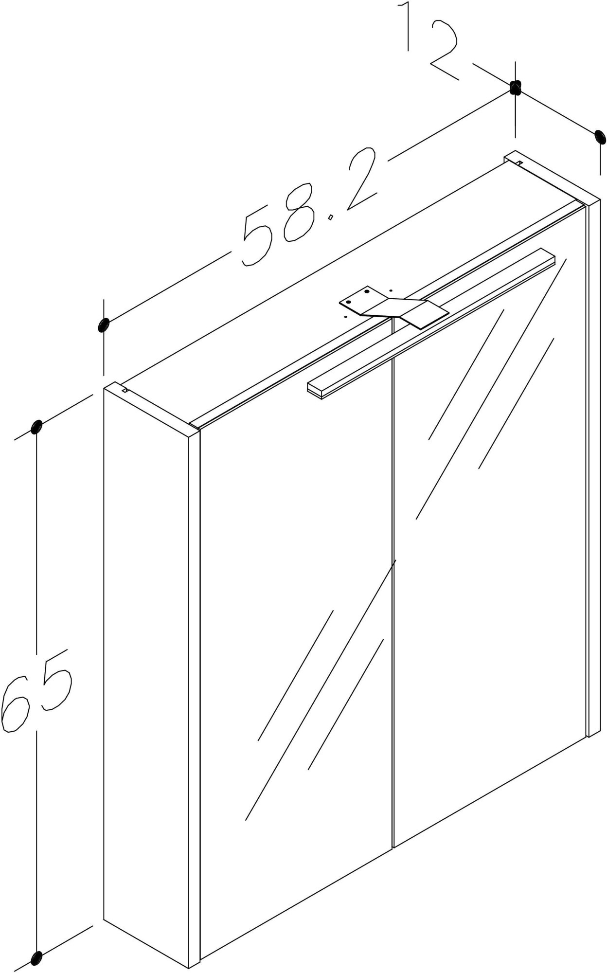 welltime Badezimmerspiegelschrank »Joy«, Breite 78 cm, mit 2 Türen, mit LED, IP 44