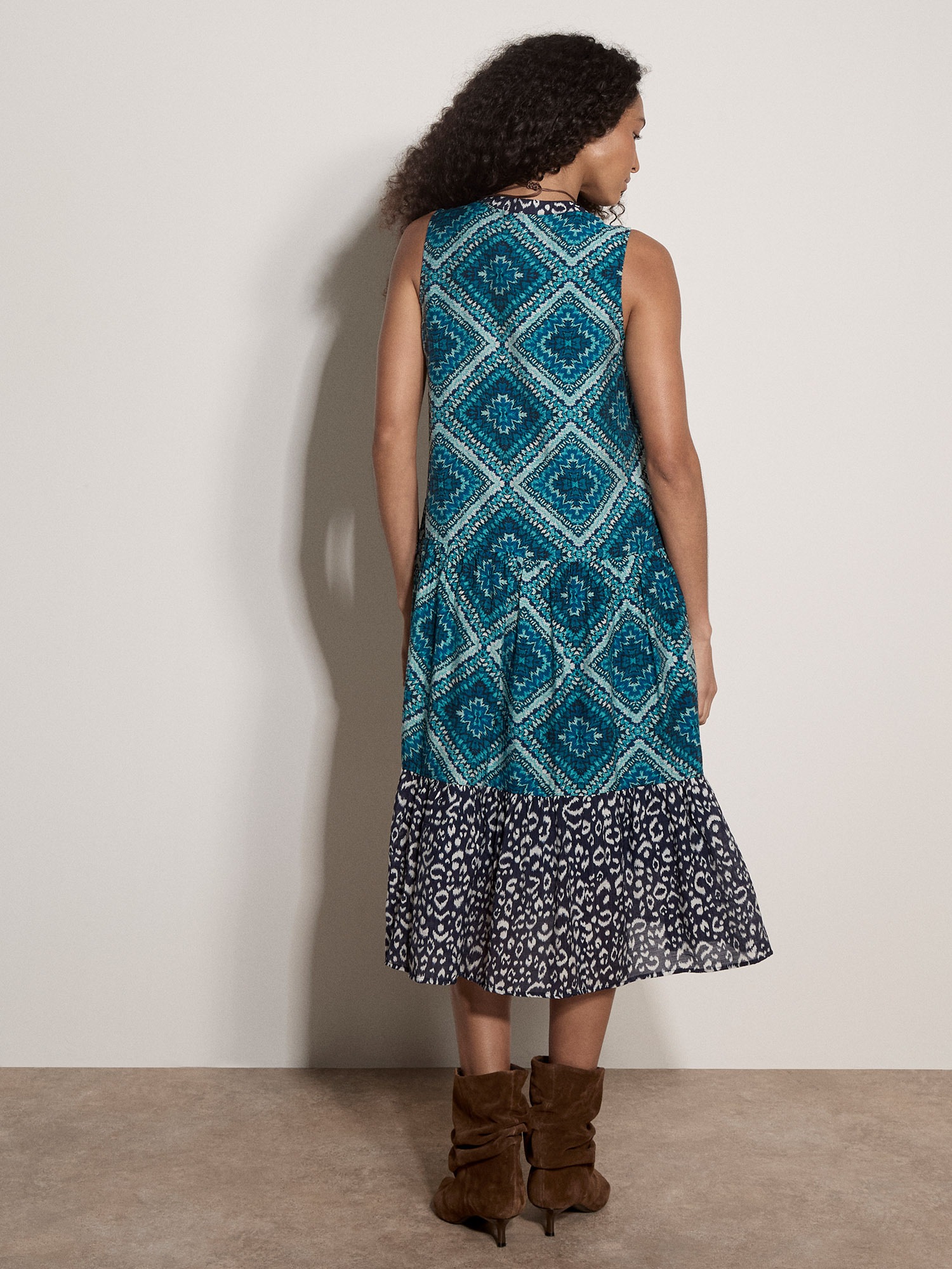 Apricot Druckkleid »Geometrisches Patchwork-Midi-Kleid« Druck