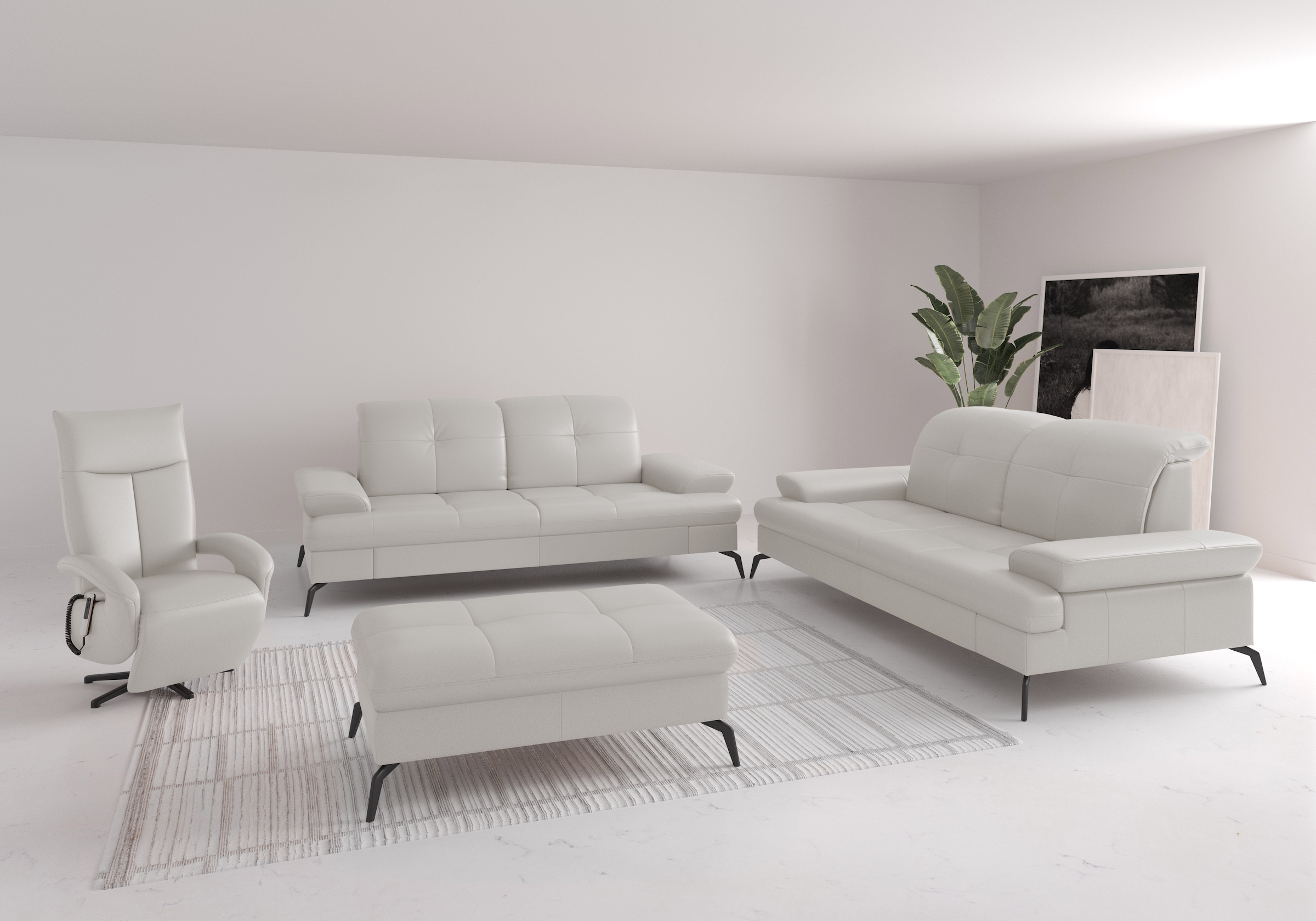 sit&more 3-Sitzer »Amica«, inkl Sitztiefenverstellung und Armteilverstellung