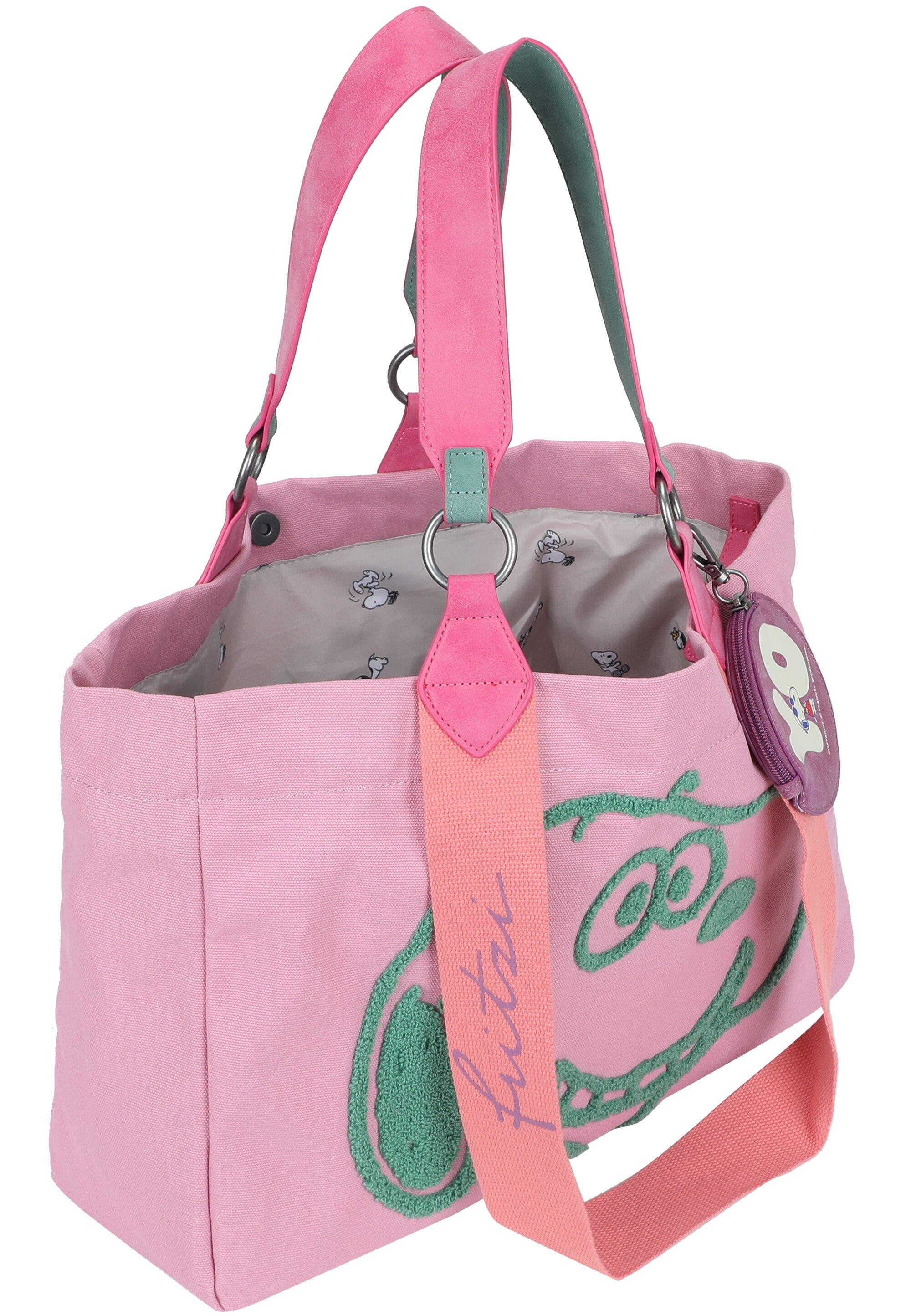 Fritzi aus Preußen Shopper »PeanutsTM x fritzi Izzy Medium Smile Flocked« mit Peanuts-Motiv