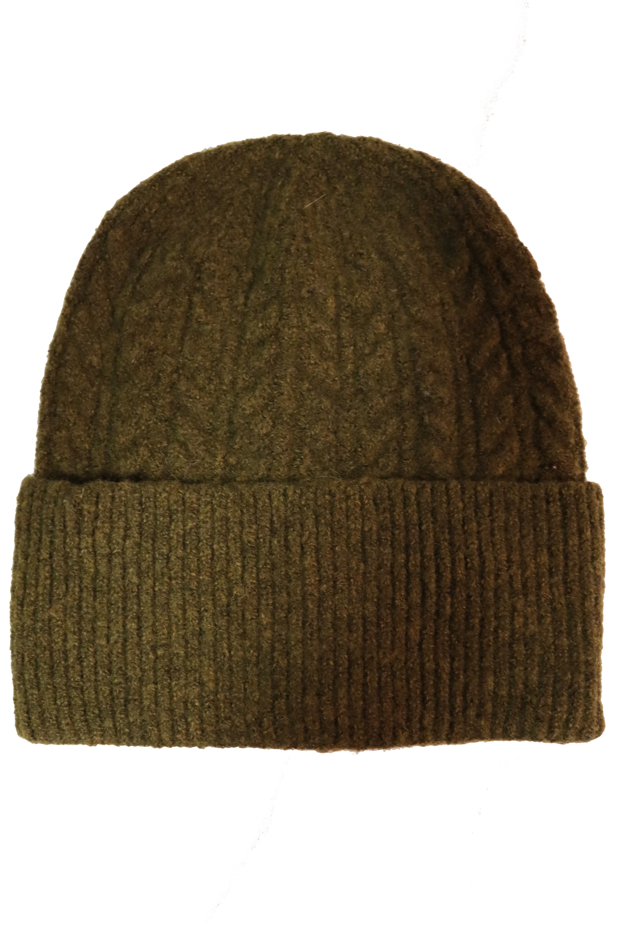 Beanie CAPELLI NEW YORK, Damen, loden, Strick, Obermaterial: 50% Polyacryl, 50% Polyamid, gemustert, unifarben, Mützen Beanie, Feinstrick, Zopfmuster, Einheitsgröße